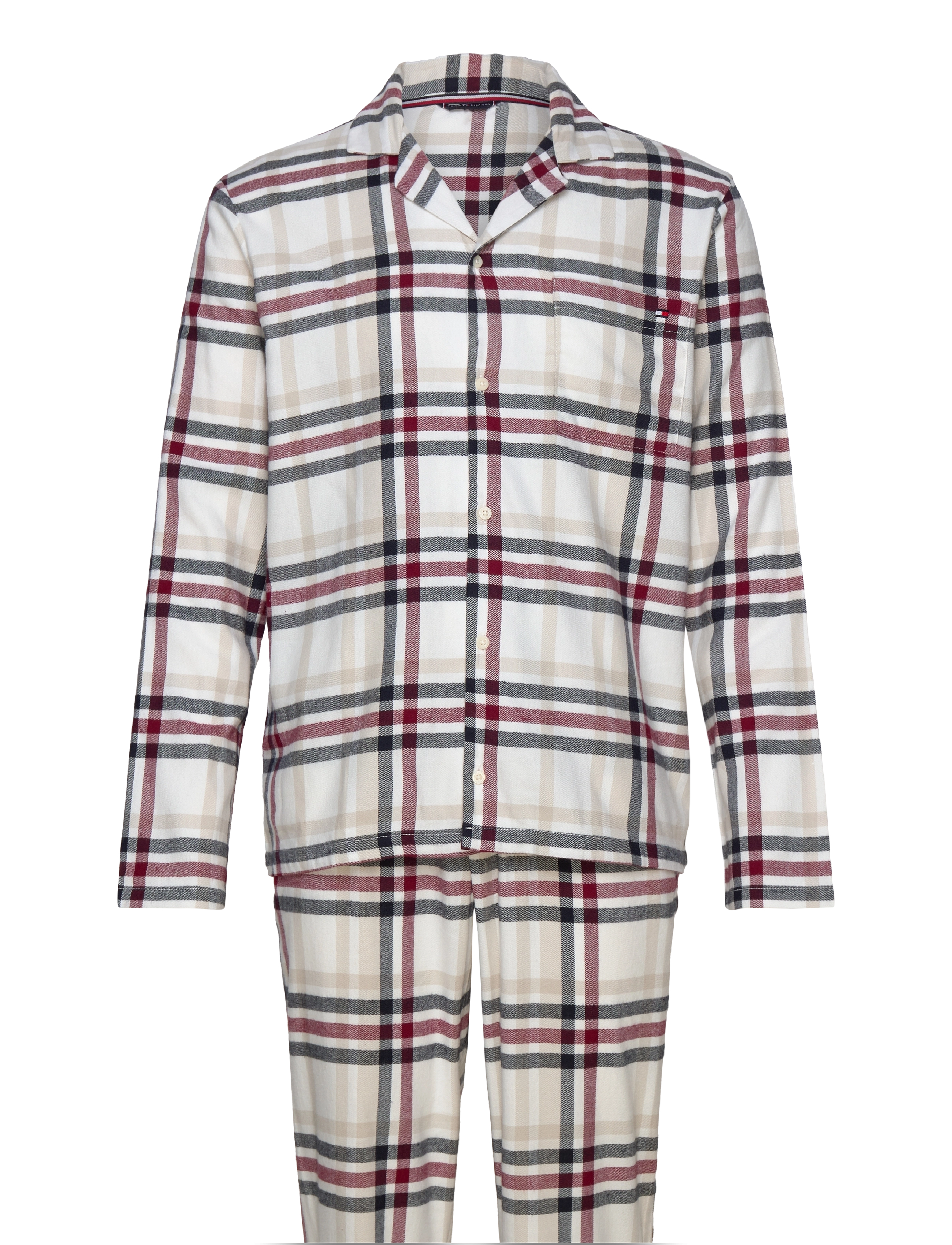 Tommy Hilfiger - LS FLANNEL PJ SHIRT SET - heritage plaid ivory - 0
