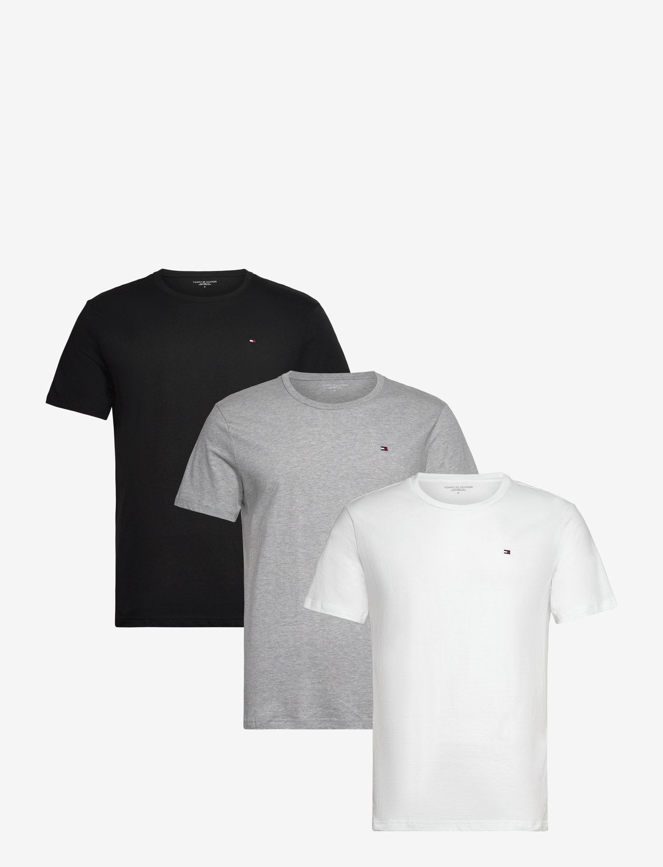 Tommy Hilfiger - 3P SS TEE - multipack t-shirts - white black grey heather - 1
