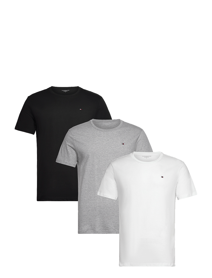 Tommy Hilfiger - 3P SS TEE - multipack t-shirts - white black grey heather - 1