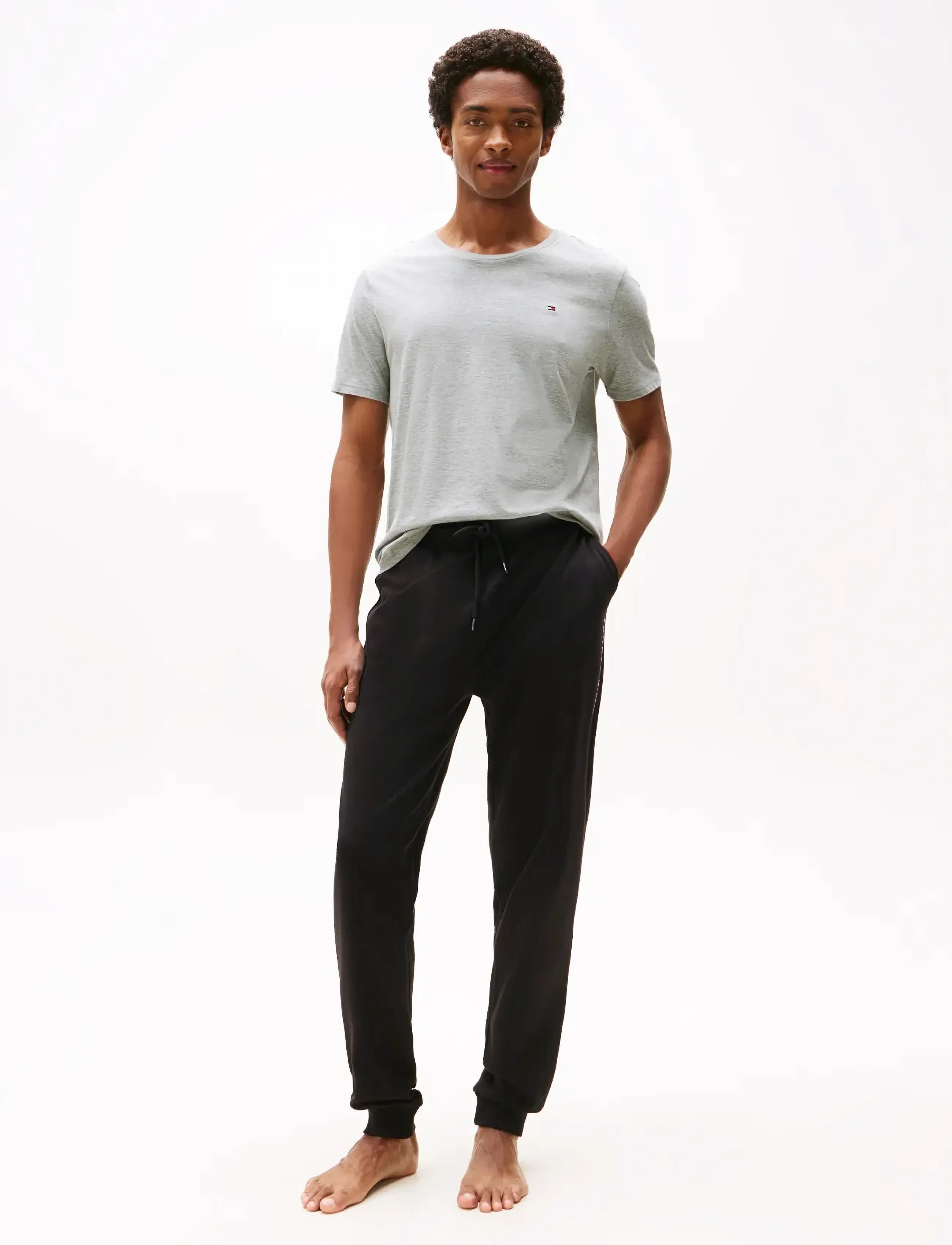 Tommy Hilfiger 3P SS TEE - Tøj - WHITE BLACK GREY HEATHER / multi