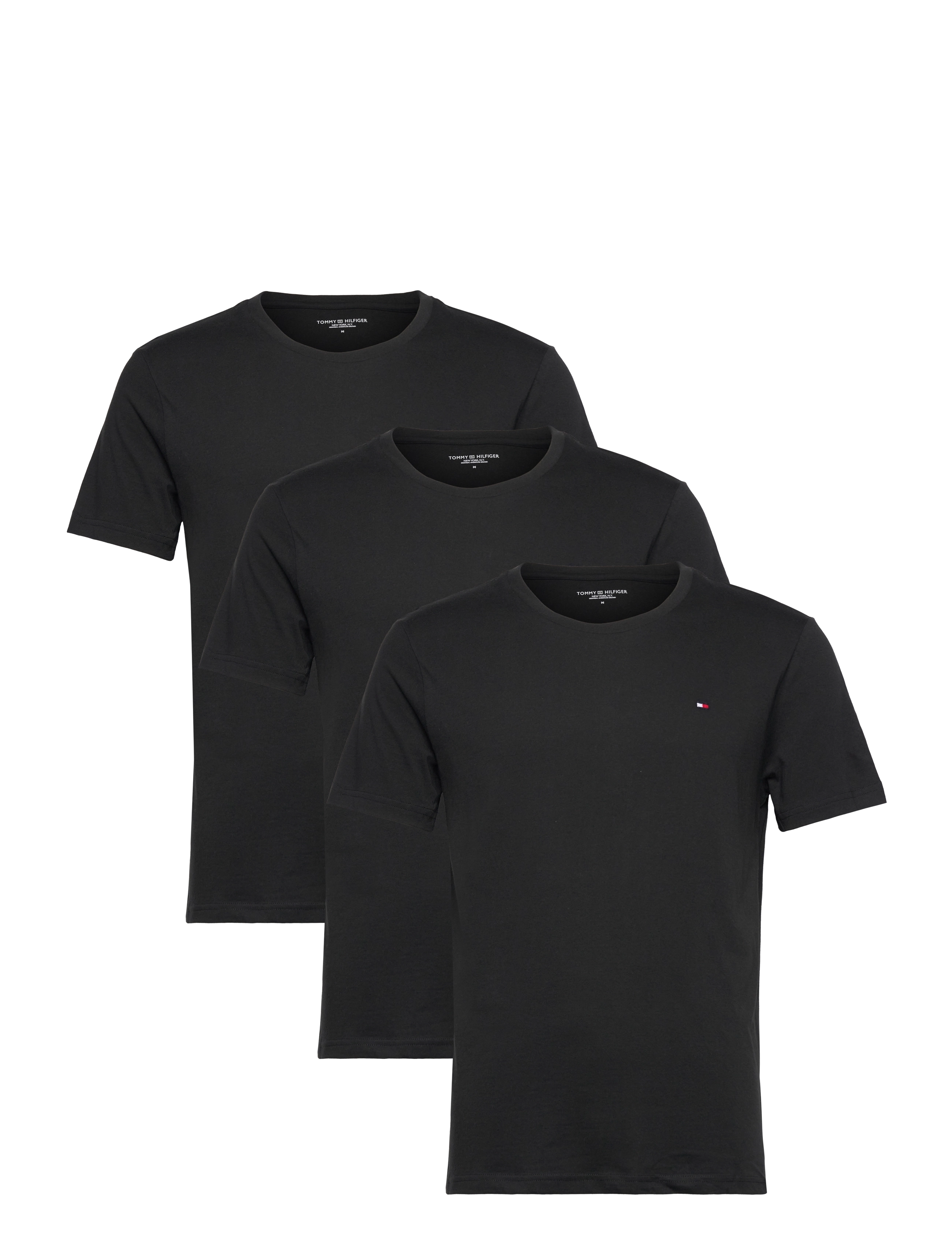 Tommy Hilfiger 3P SS TEE - Tøj - BLACK BLACK BLACK / black