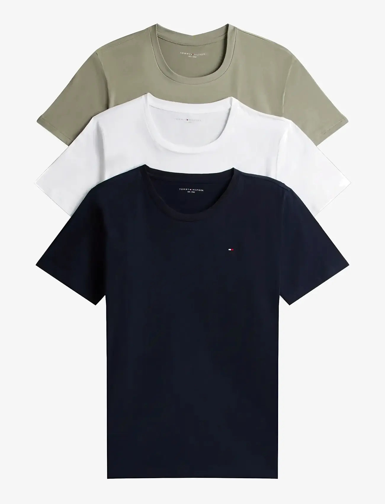 Tommy Hilfiger - 3P SS TEE - t-särkide multipakk - des sky utl sage white - 1