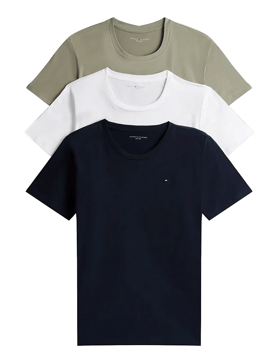 Tommy Hilfiger - 3P SS TEE - t-shirts im multipack - des sky utl sage white - 1
