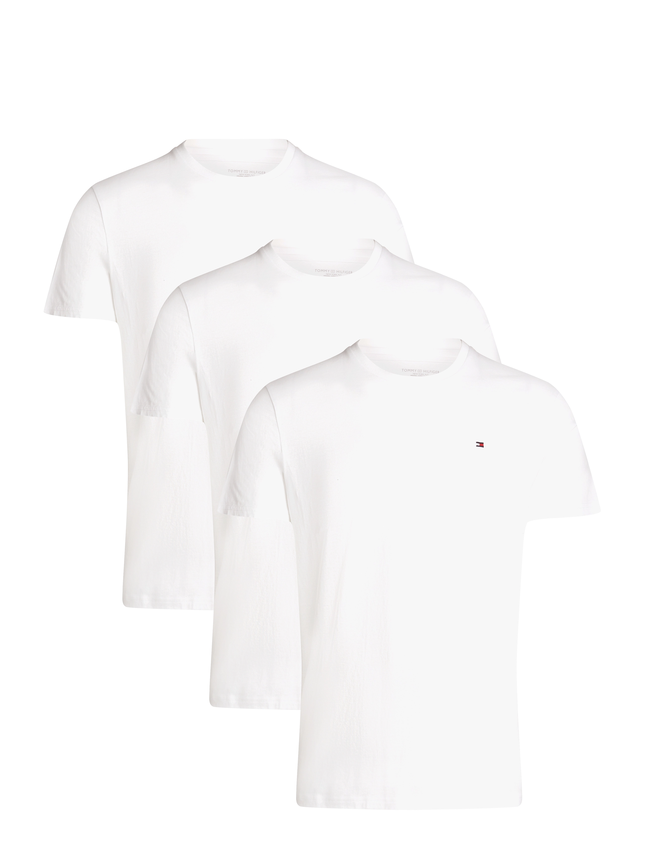 Tommy Hilfiger 3P SS TEE - Tøj - WHITE WHITE WHITE / white