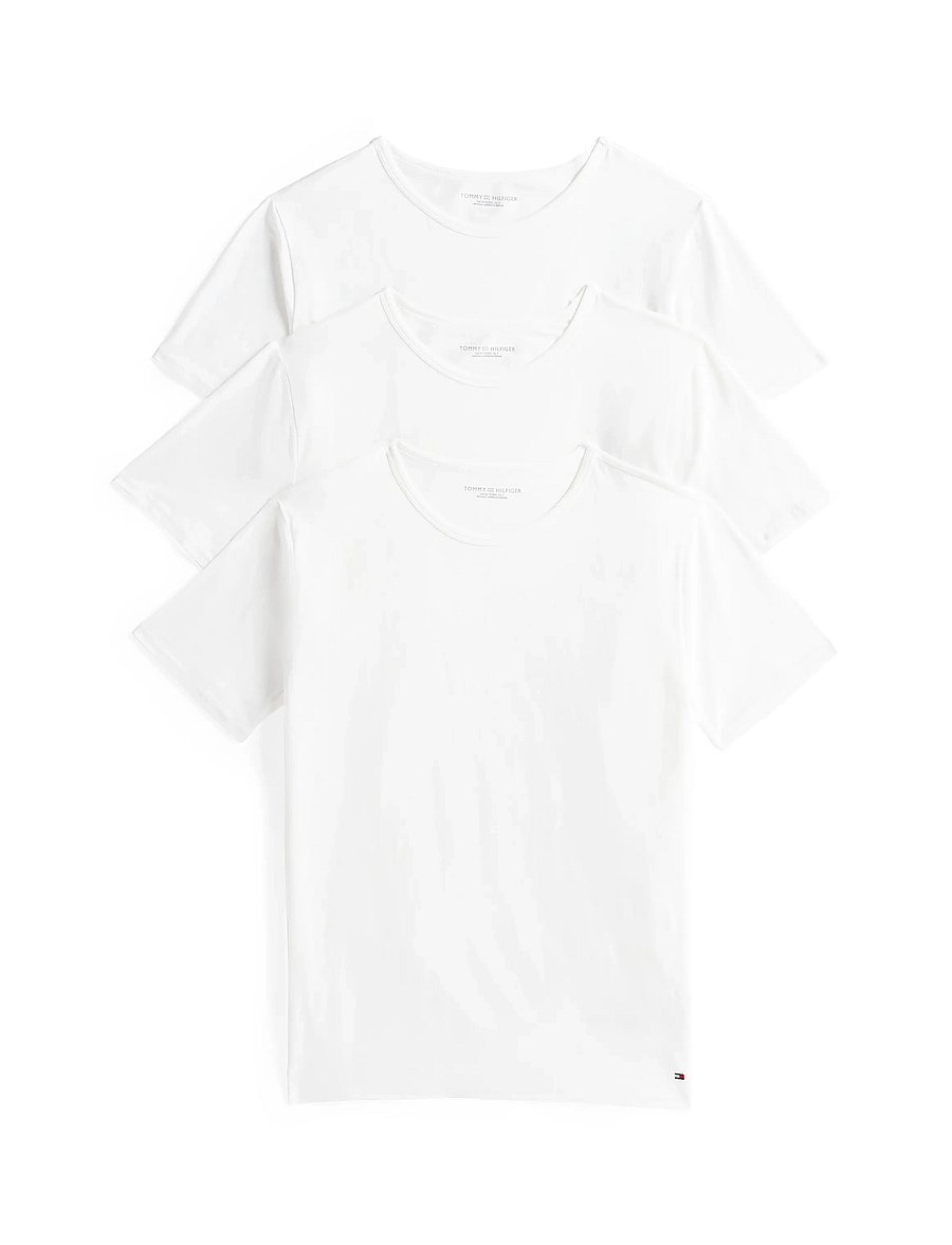 Tommy Hilfiger - 3P SS TEE - kortärmade t-shirts - white white white - 0