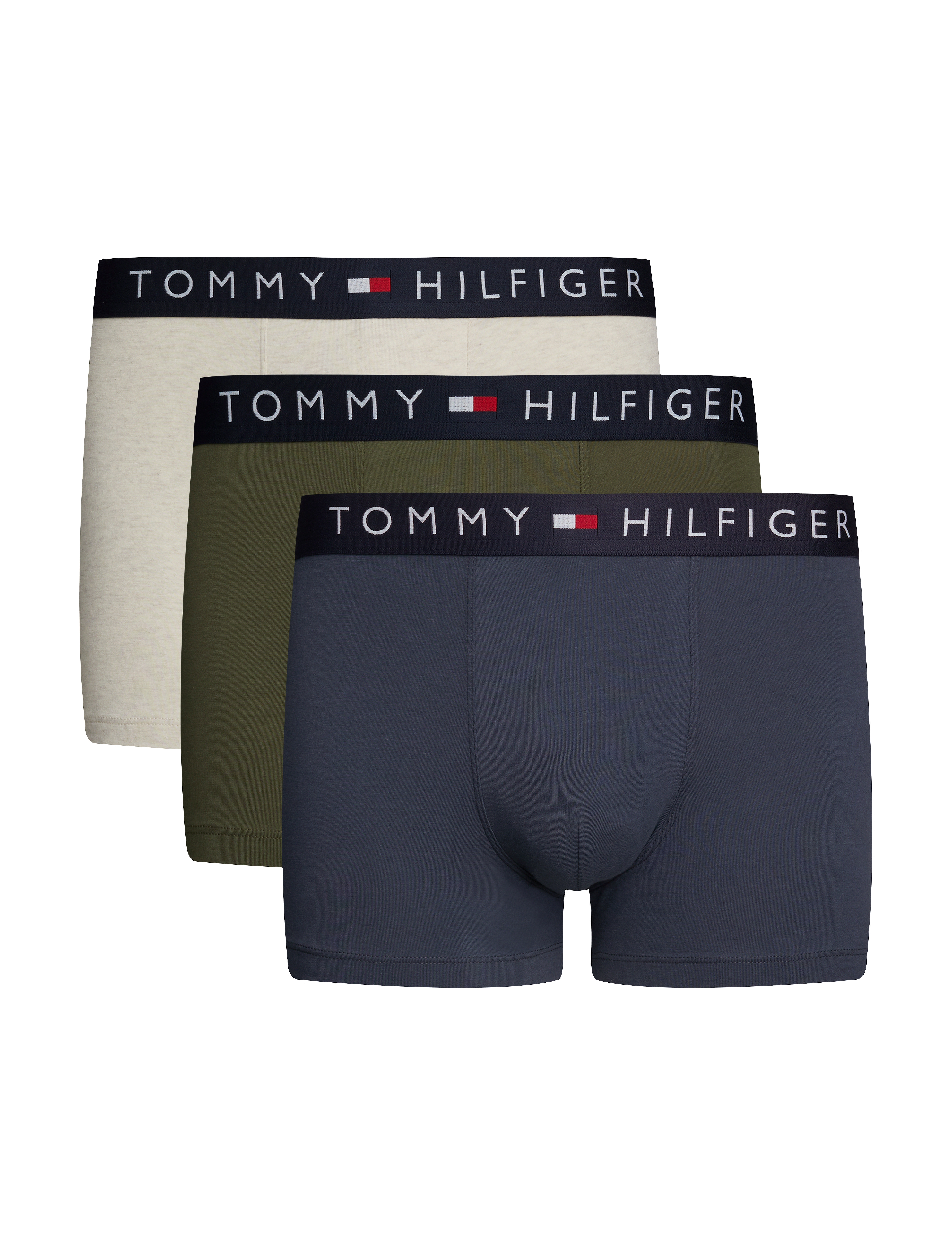 Tommy Hilfiger - 3P TRUNK - oat htr/mil denim/utility olive - 1