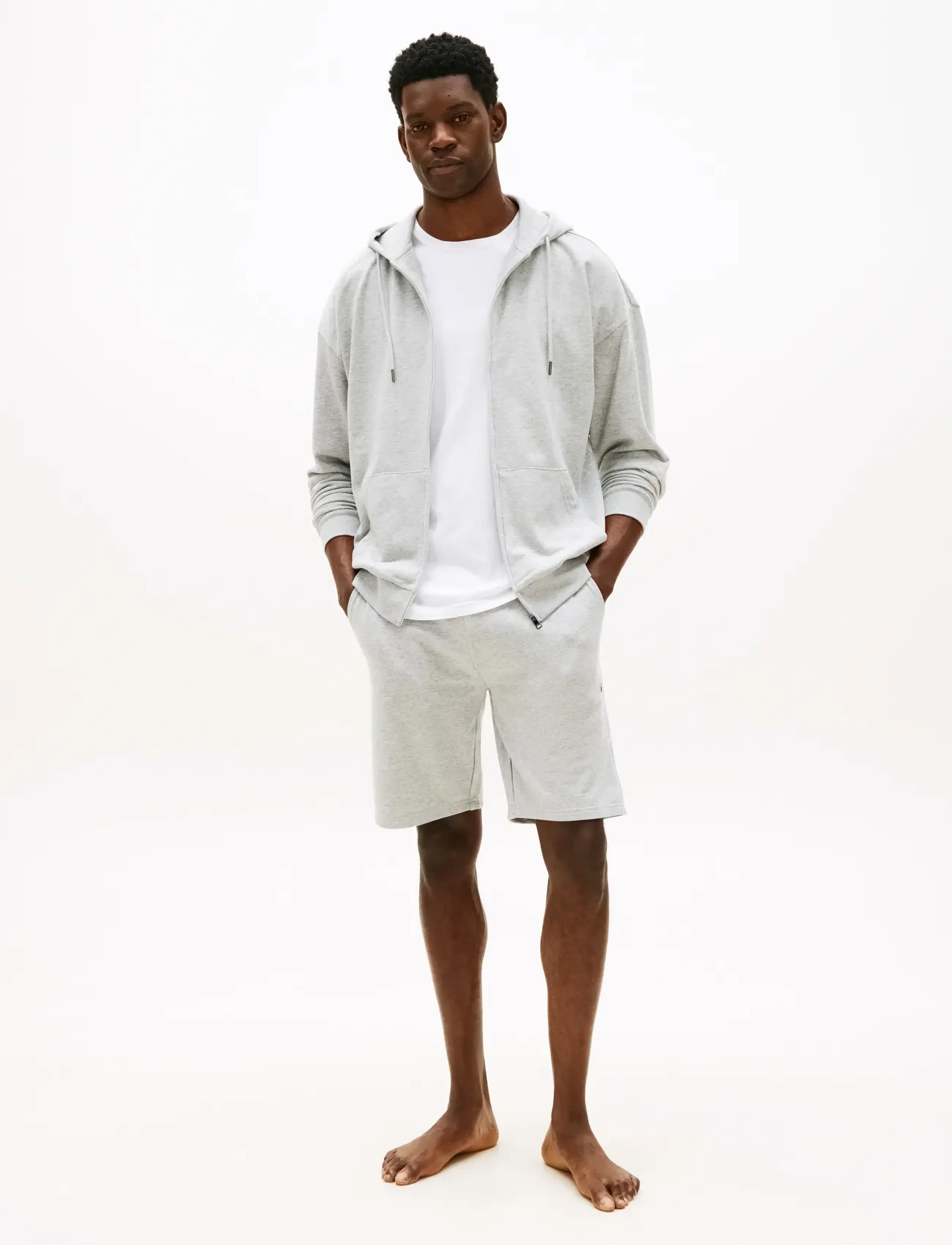 Tommy Hilfiger - TRACK SHORT - sweat shorts - ice grey heather - 3