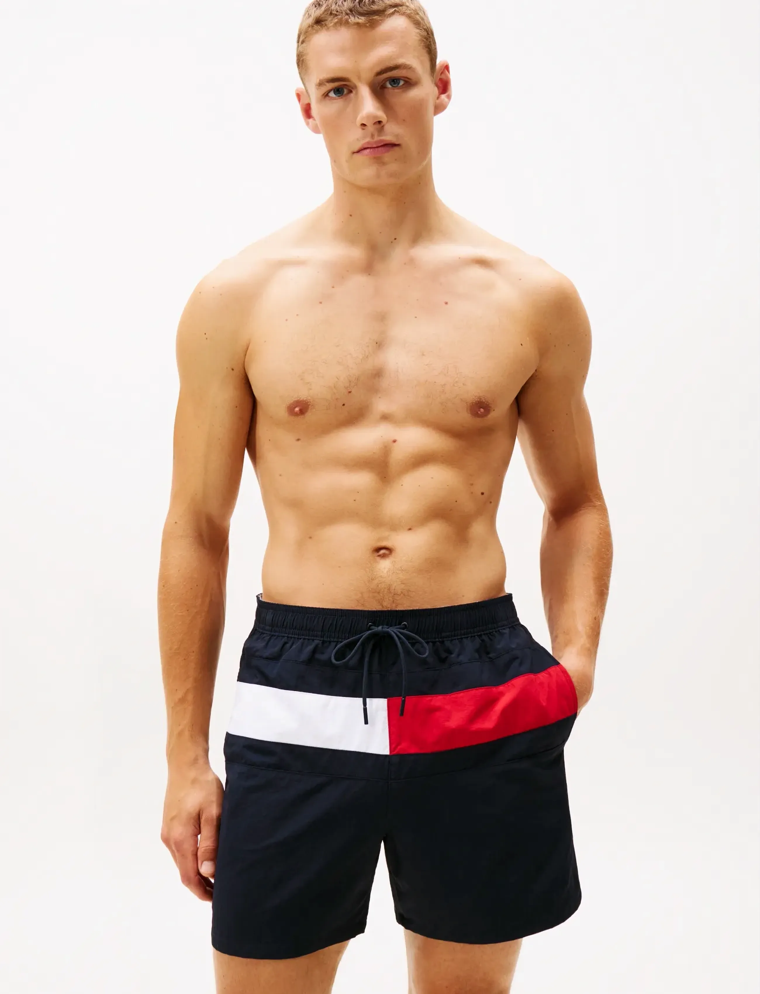 Tommy Hilfiger MEDIUM DRAWSTRING - Badkläder - DESERT SKY / navy