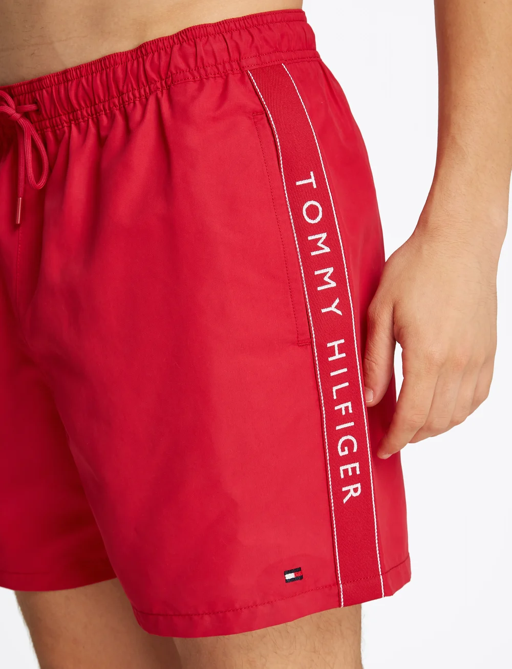 Tommy Hilfiger - MEDIUM DRAWSTRING TAPE - uimashortsit - medium red - 3