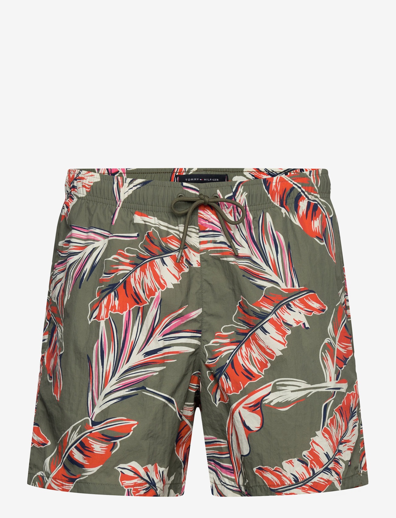Tommy Hilfiger - MEDIUM DRAWSTRING PRINT - badehose - large banana leaf battle green - 0