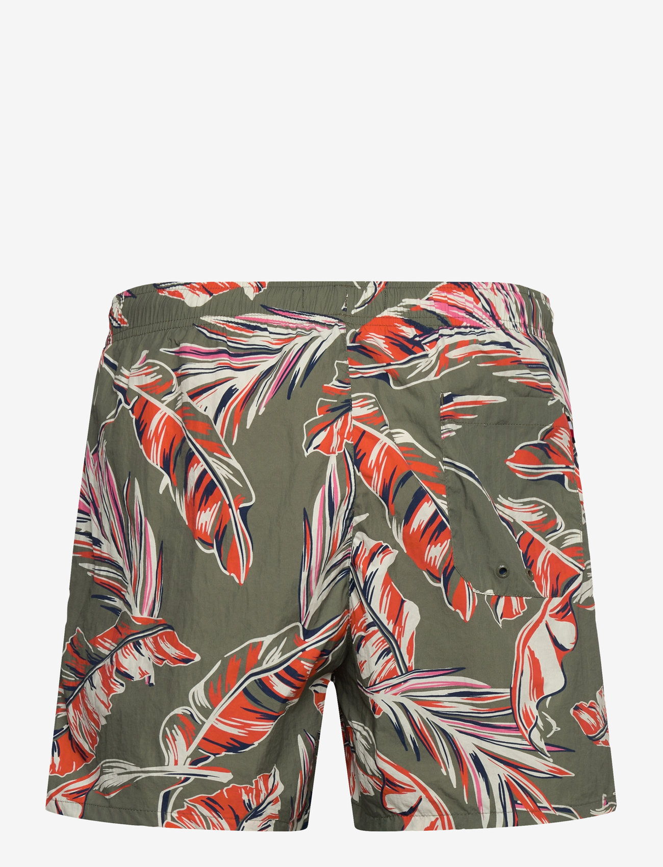 Tommy Hilfiger - MEDIUM DRAWSTRING PRINT - badehose - large banana leaf battle green - 1