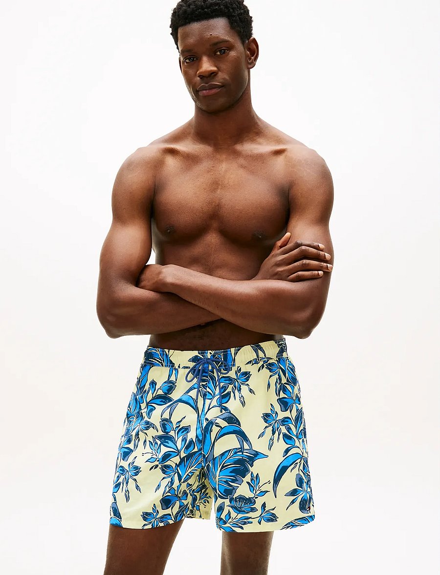 Tommy Hilfiger - MEDIUM DRAWSTRING PRINT - badeshorts - vintage tropical floral yellow - 0