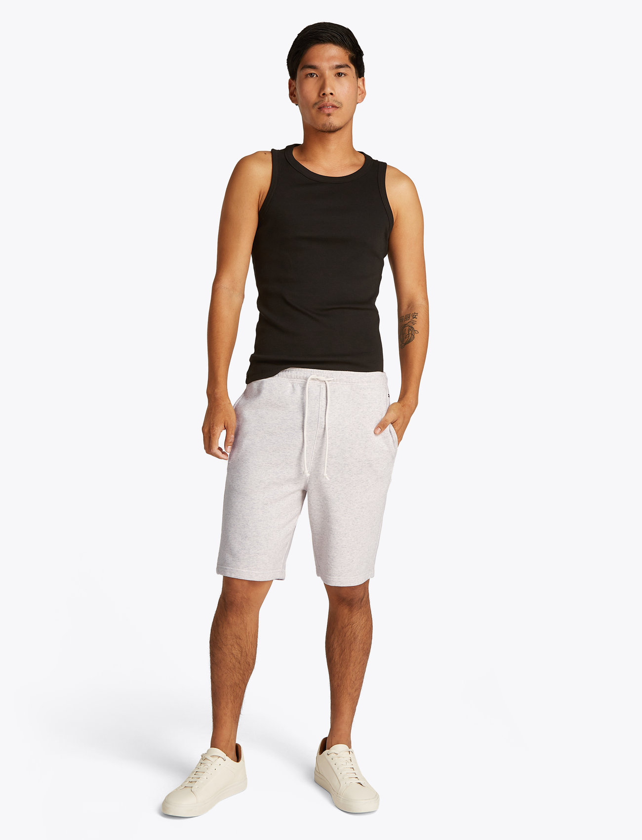 Tommy Hilfiger - TRACK SHORT - ice grey heather - 0