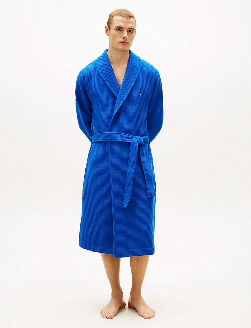 Tommy Hilfiger - WAFFLE BATHROBE - bademäntel - regal blue - 0