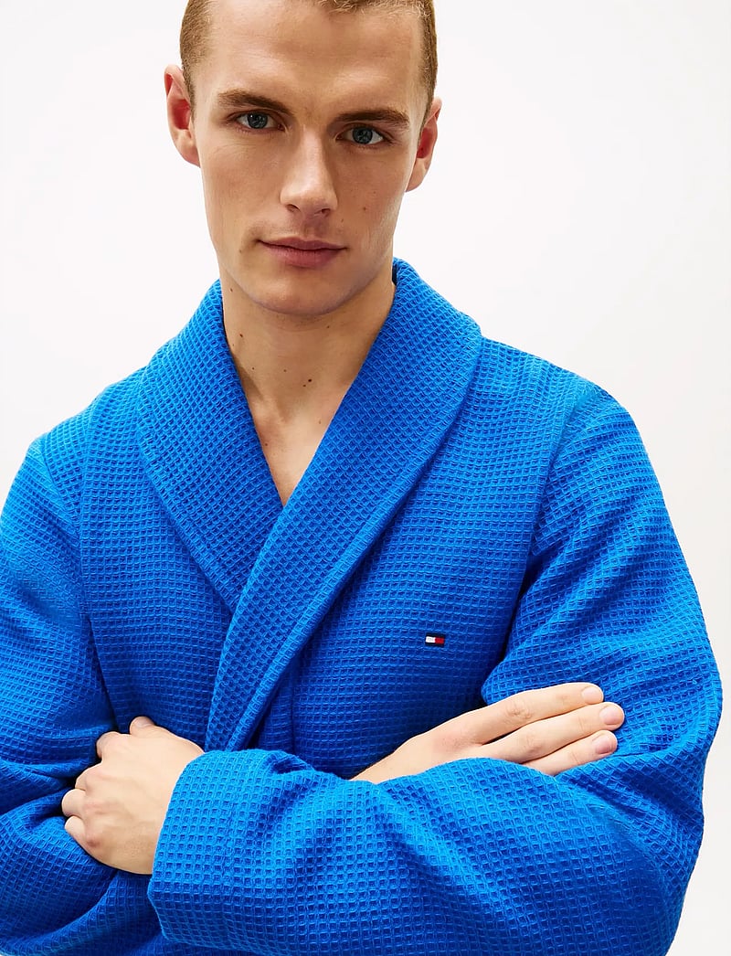 Tommy Hilfiger - WAFFLE BATHROBE - bademäntel - regal blue - 2