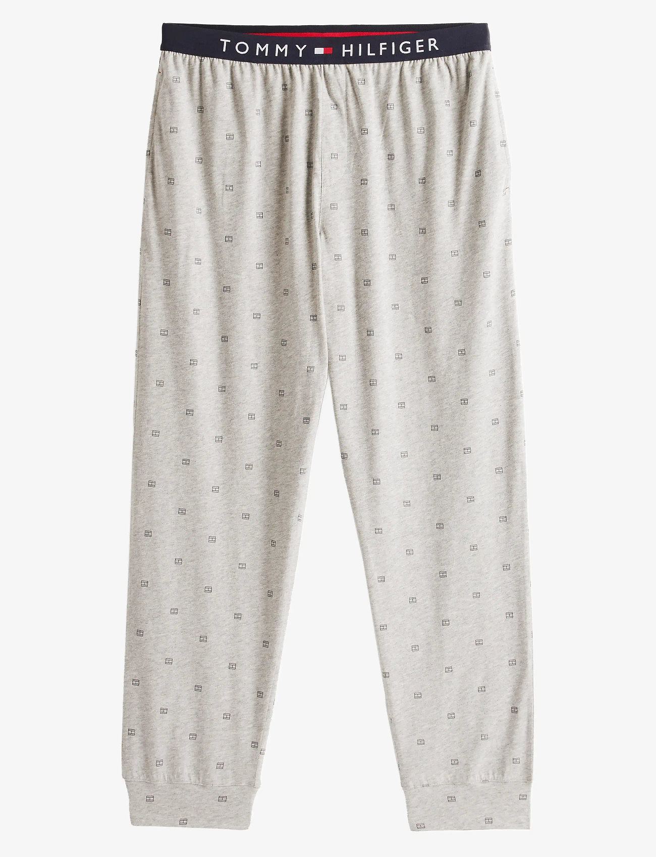 Tommy Hilfiger - JERSEY PJ PANT CUFFED PRINT - outline flag grey ht - 0