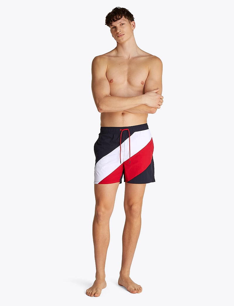 Tommy Hilfiger - MEDIUM DRAWSTRING DIAG - badeshorts - desert sky - 0