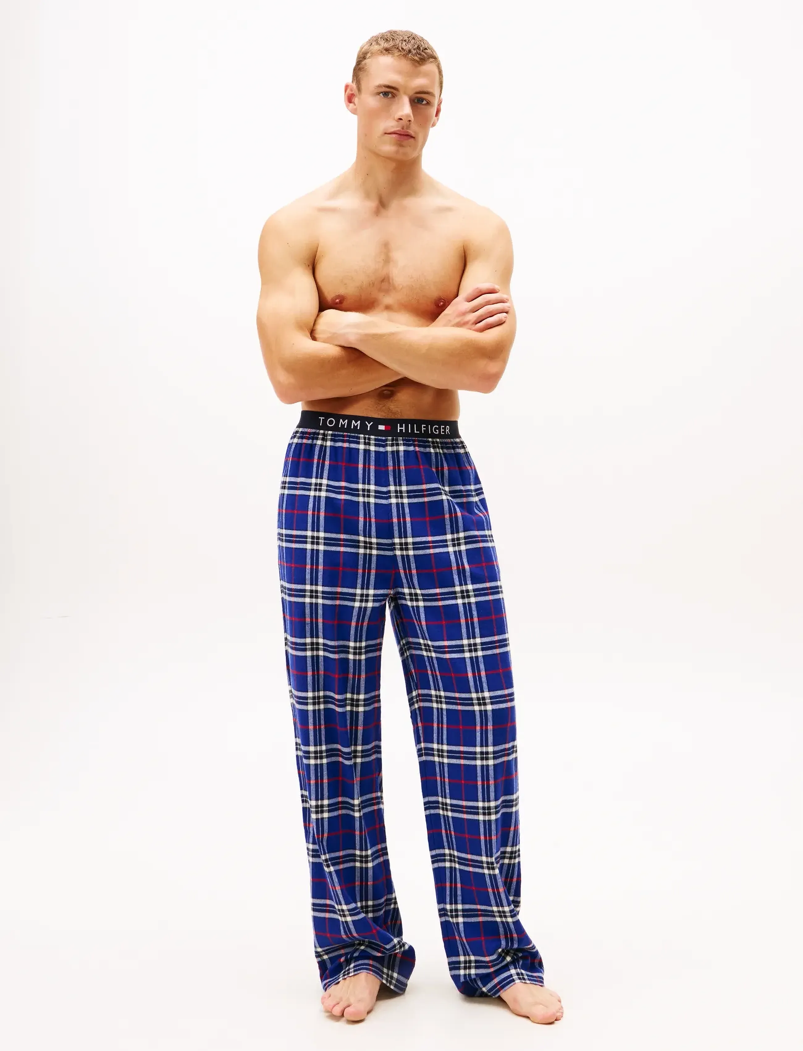 Tommy Hilfiger FLANNEL PJ PANT WAISTBAND - Underkläder - BLUE REIKER TARTAN / blue