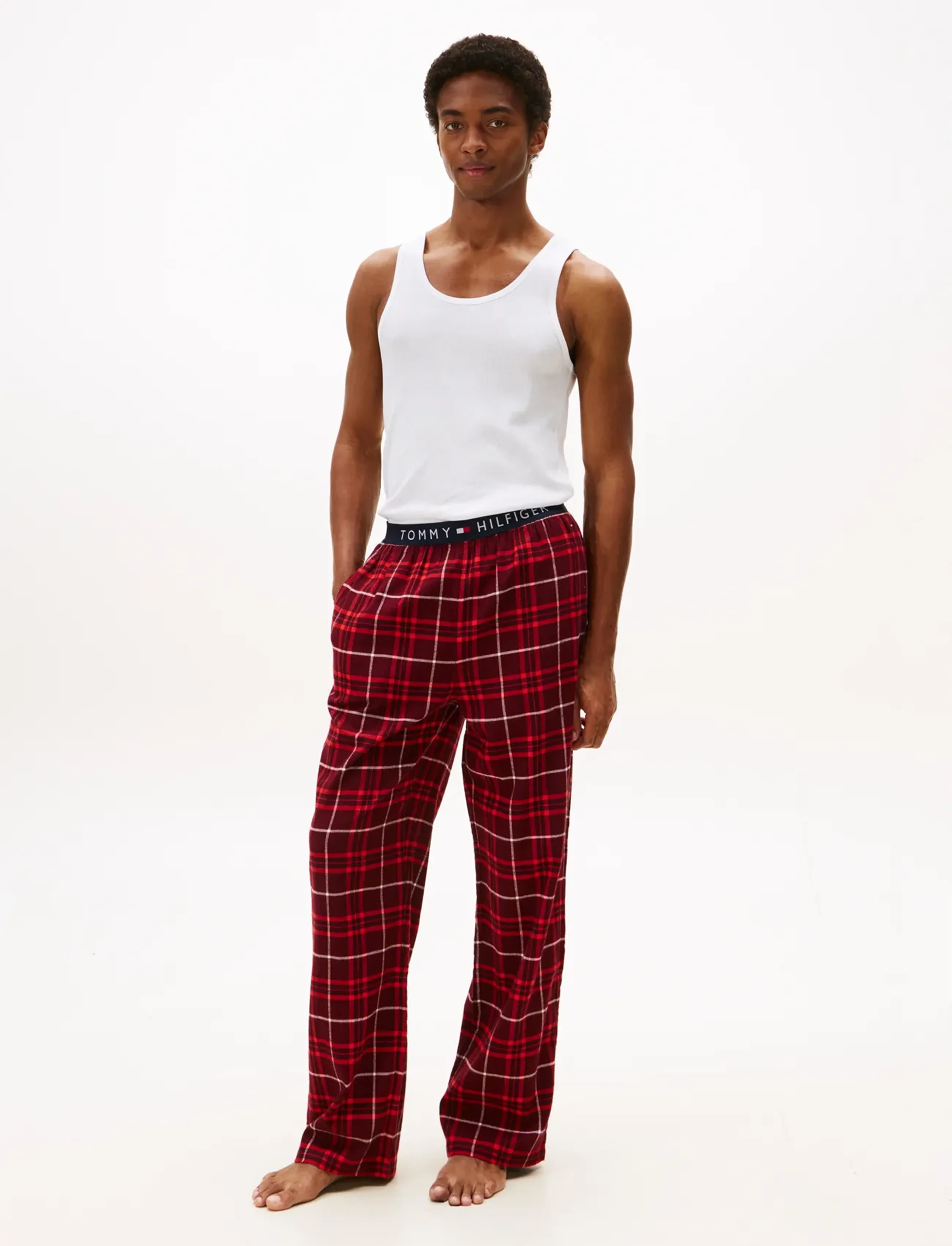 Tommy Hilfiger FLANNEL PJ PANT WAISTBAND - Tommy Hilfiger - RED REIKER TARTAN / red