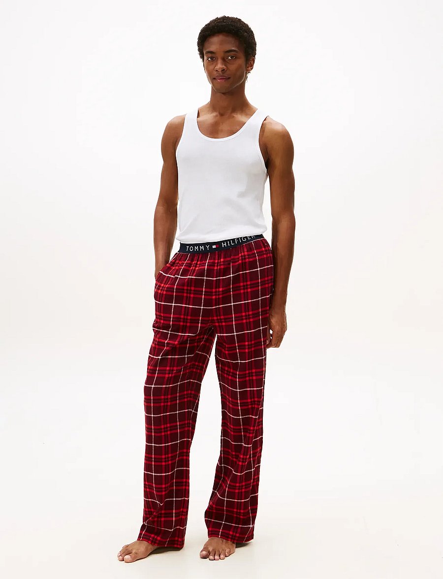 Tommy Hilfiger - FLANNEL PJ PANT WAISTBAND - natbukser - red reiker tartan - 0