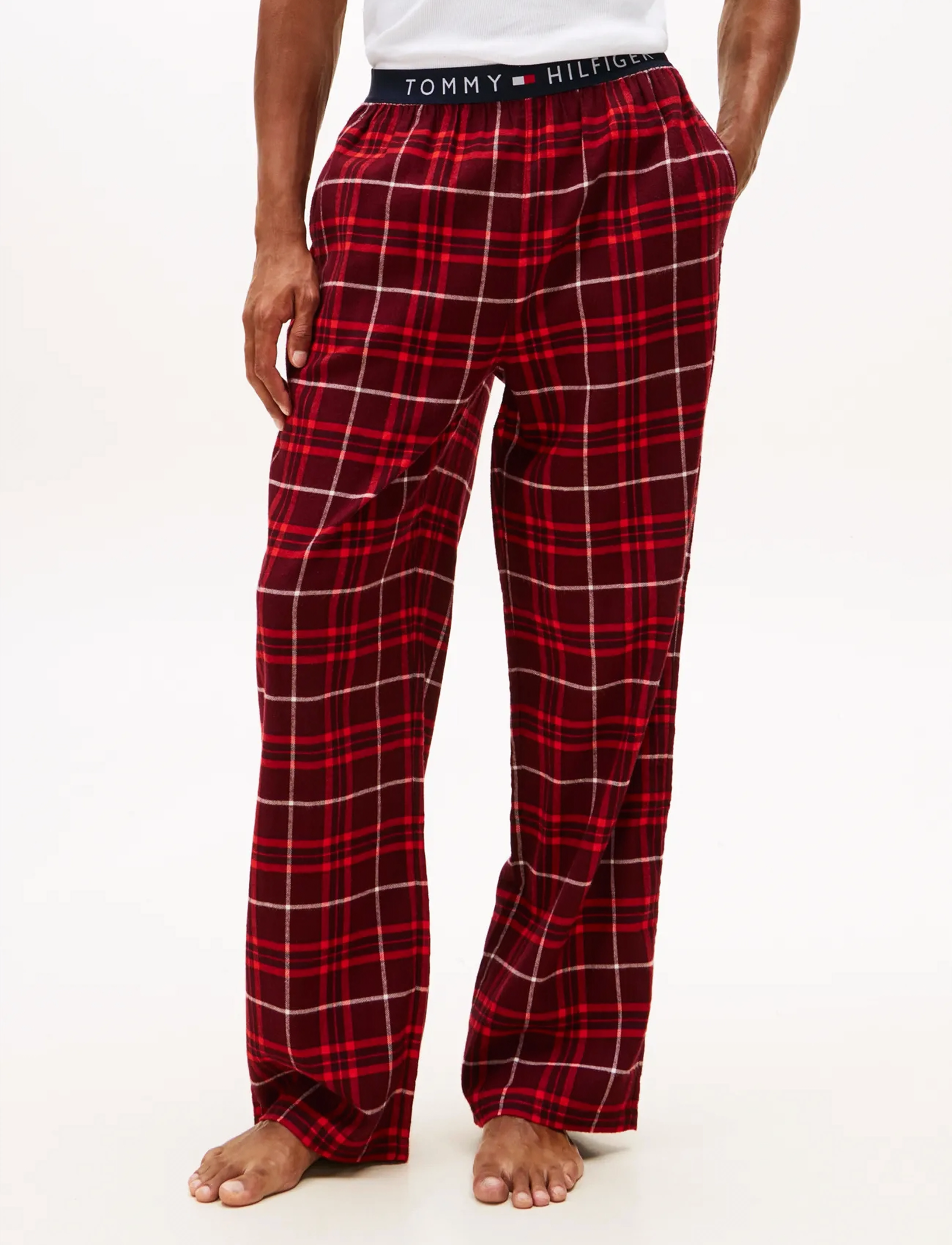 Tommy Hilfiger - FLANNEL PJ PANT WAISTBAND - pyjama bottoms - red reiker tartan - 4