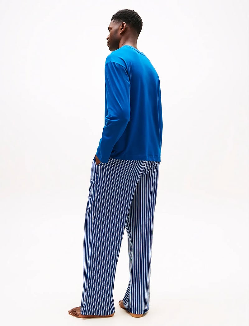 Tommy Hilfiger - LS JERSEY PJ SET PRINT - pyjamasset - deep indigo blue dense stripe - 4