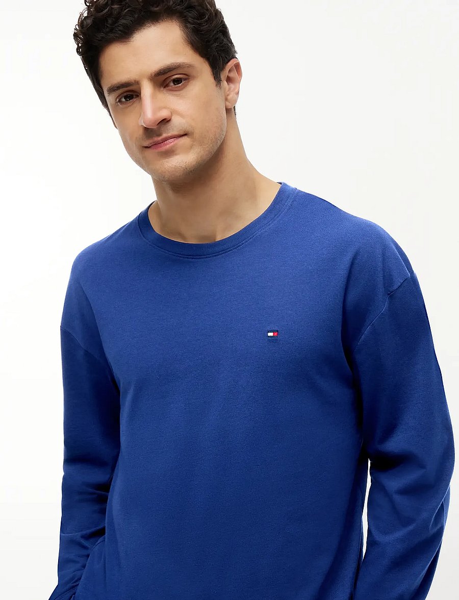 Tommy Hilfiger - LS JERSEY PJ SET PRINT - pyjamasset - preppy navy rwb stripe - 2