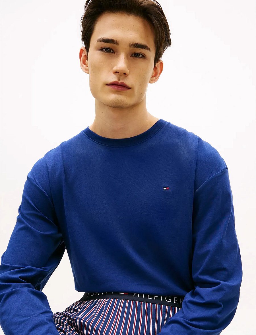Tommy Hilfiger - LS JERSEY PJ SET PRINT - pidžaamakomplektid - preppy navy rwb stripe - 2