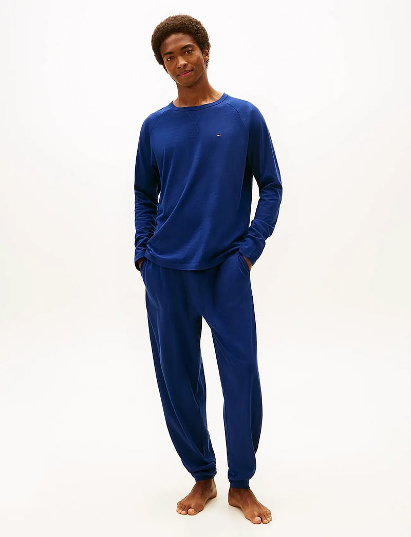 Tommy Hilfiger - LS JERSEY PJ SET CUFFED - nattøj sæt - preppy navy - 0