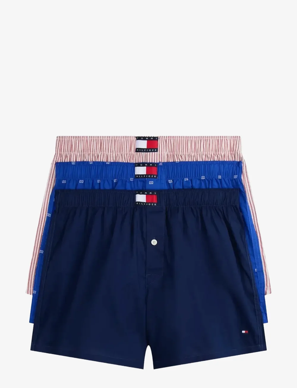 Tommy Hilfiger - 3P WOVEN BOXER PRINT - unterhosen im multipack - prp nvy/flg nob blu/mni stp - 1