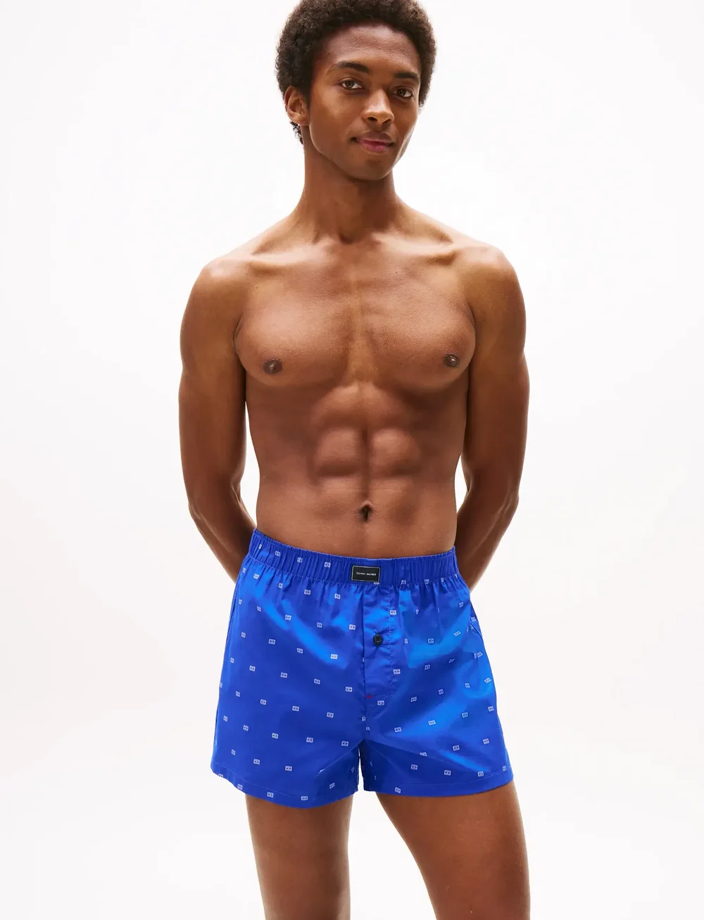 Tommy Hilfiger - 3P WOVEN BOXER PRINT - unterhosen im multipack - prp nvy/flg nob blu/mni stp - 5