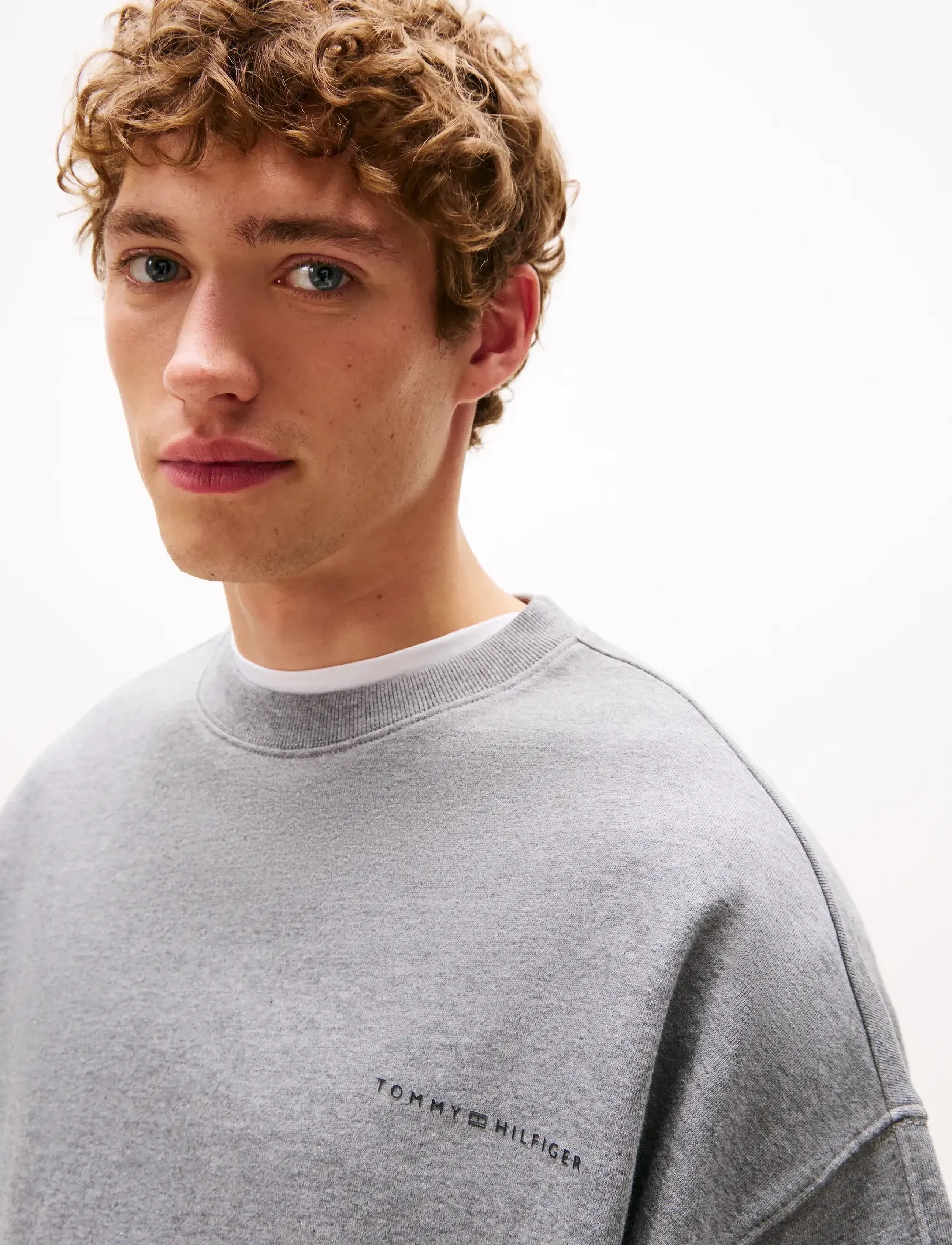 Tommy Hilfiger - TRACK TOP - pidžamas tops - medium grey heather - 4