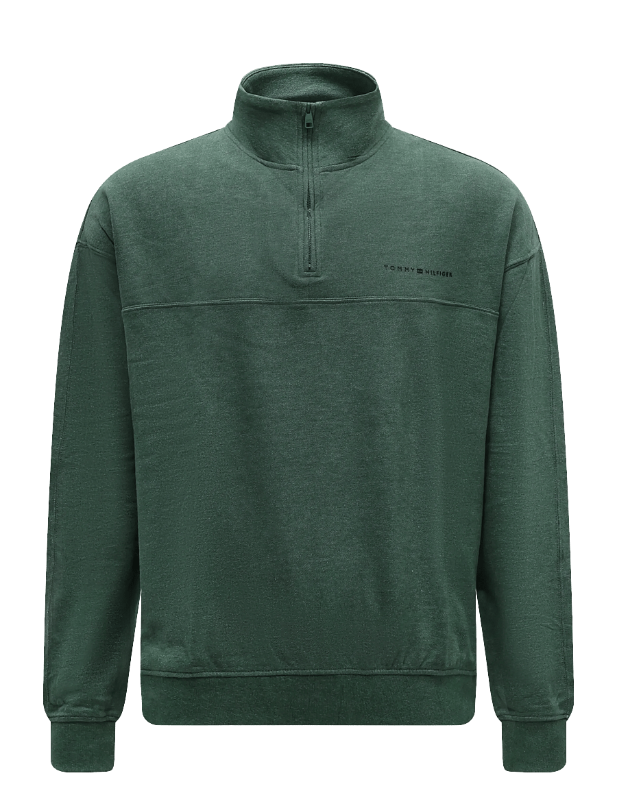 Tommy Hilfiger - HALF ZIP - sweatshirts - ornamental green heather - 1