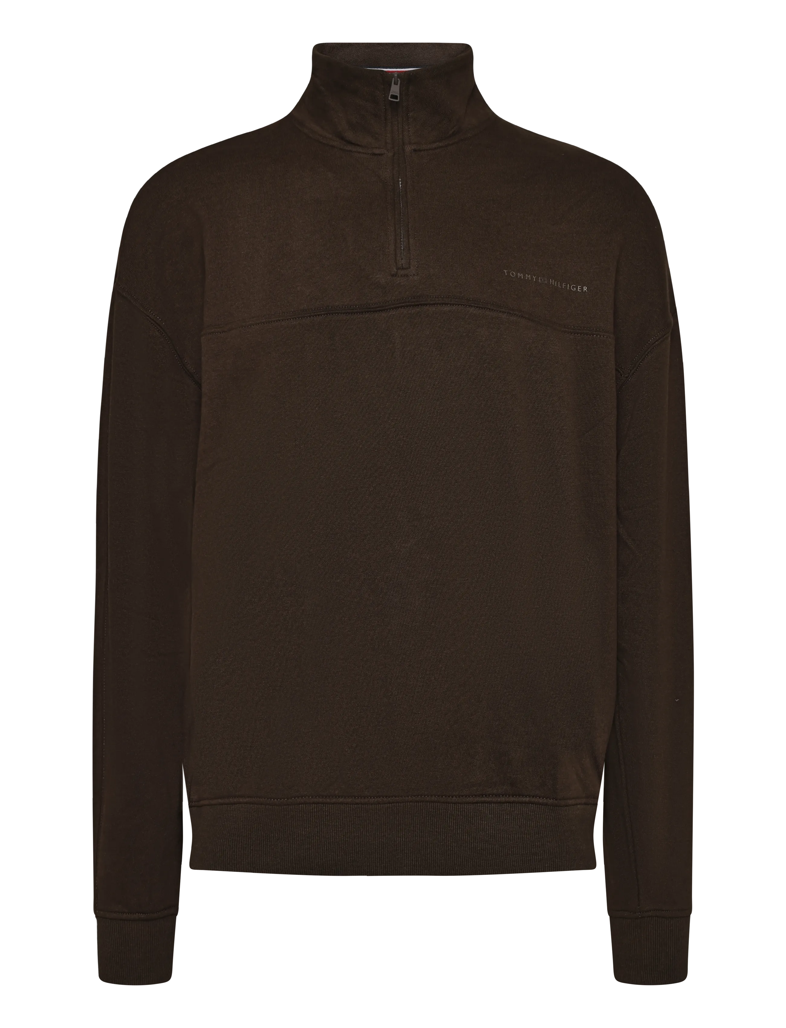 Tommy Hilfiger - HALF ZIP - sweatshirts - dark coffee - 1