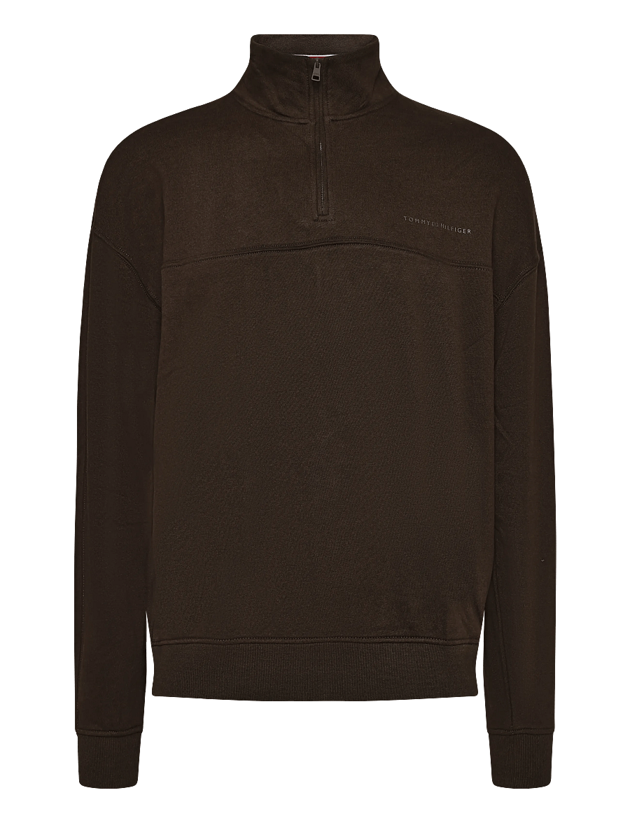 Tommy Hilfiger - HALF ZIP - sweatshirts - dark coffee - 1
