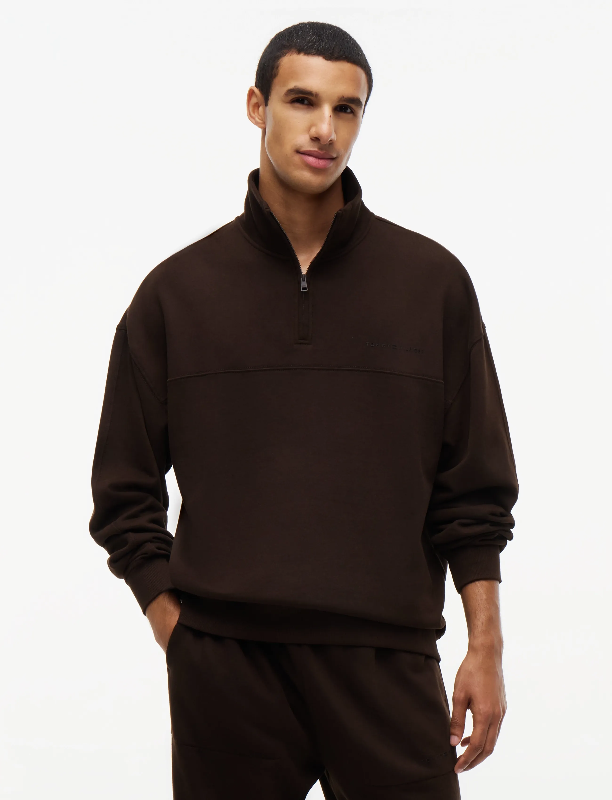 Tommy Hilfiger HALF ZIP - Sweatshirts - DARK COFFEE / brown