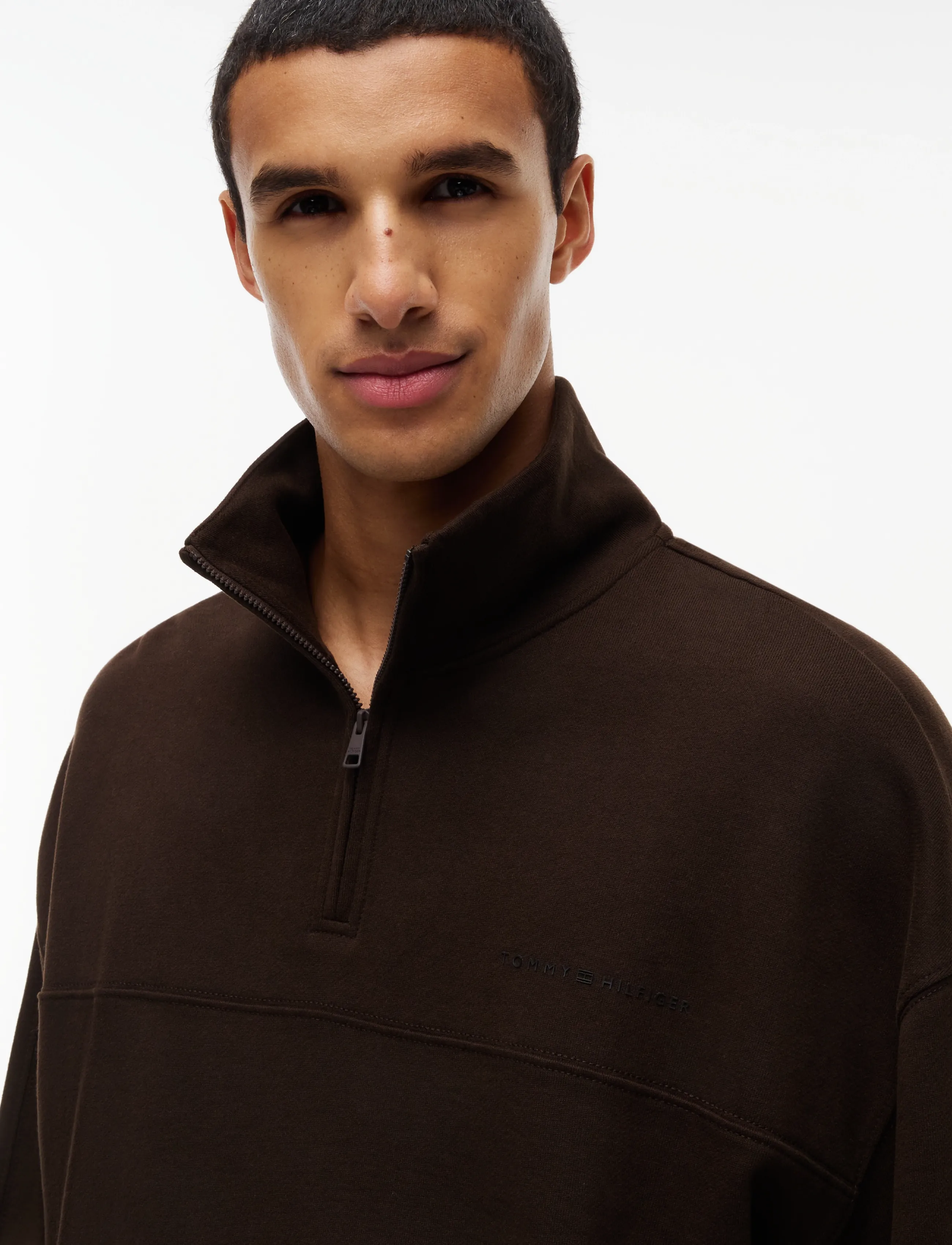Tommy Hilfiger - HALF ZIP - sweatshirts - dark coffee - 4