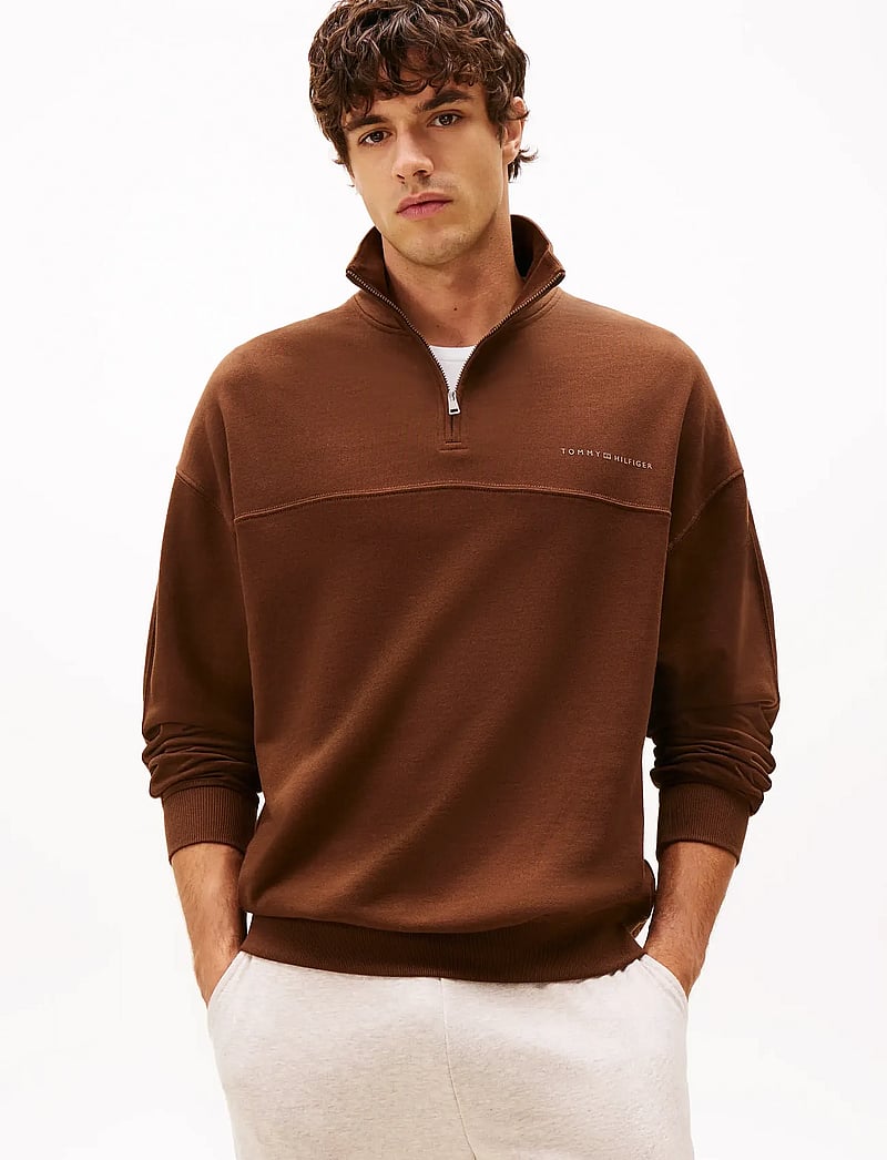 Tommy Hilfiger - HALF ZIP - sweatshirts - legacy brown - 0