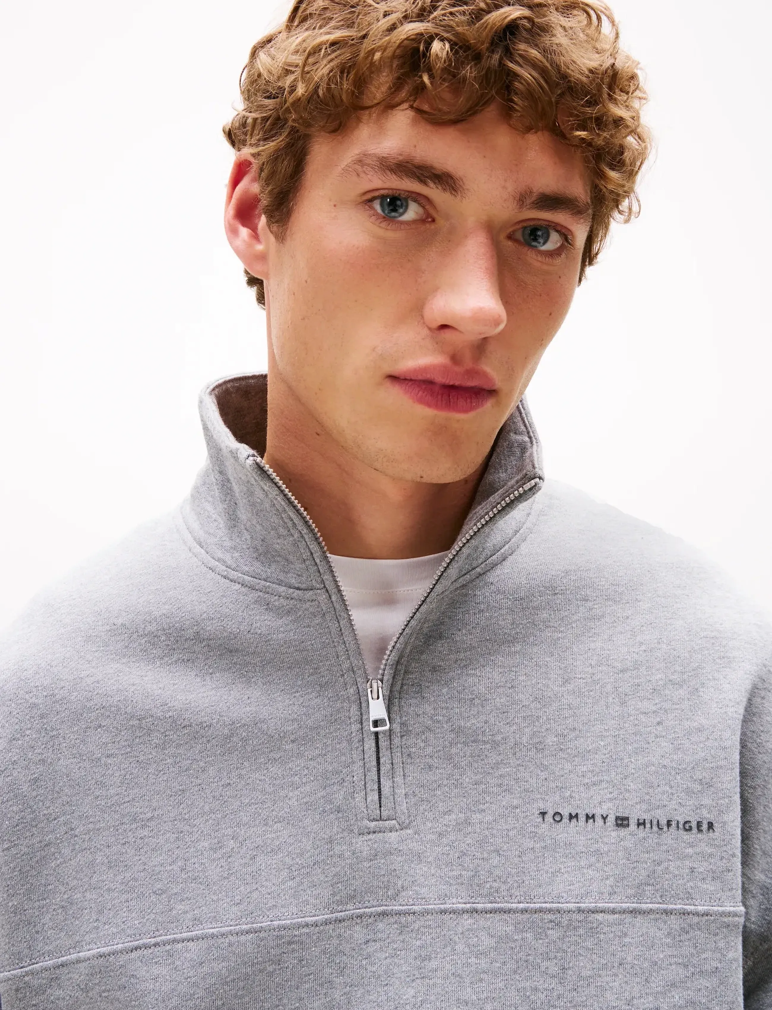 Tommy Hilfiger - HALF ZIP - sweatshirts - medium grey heather - 4