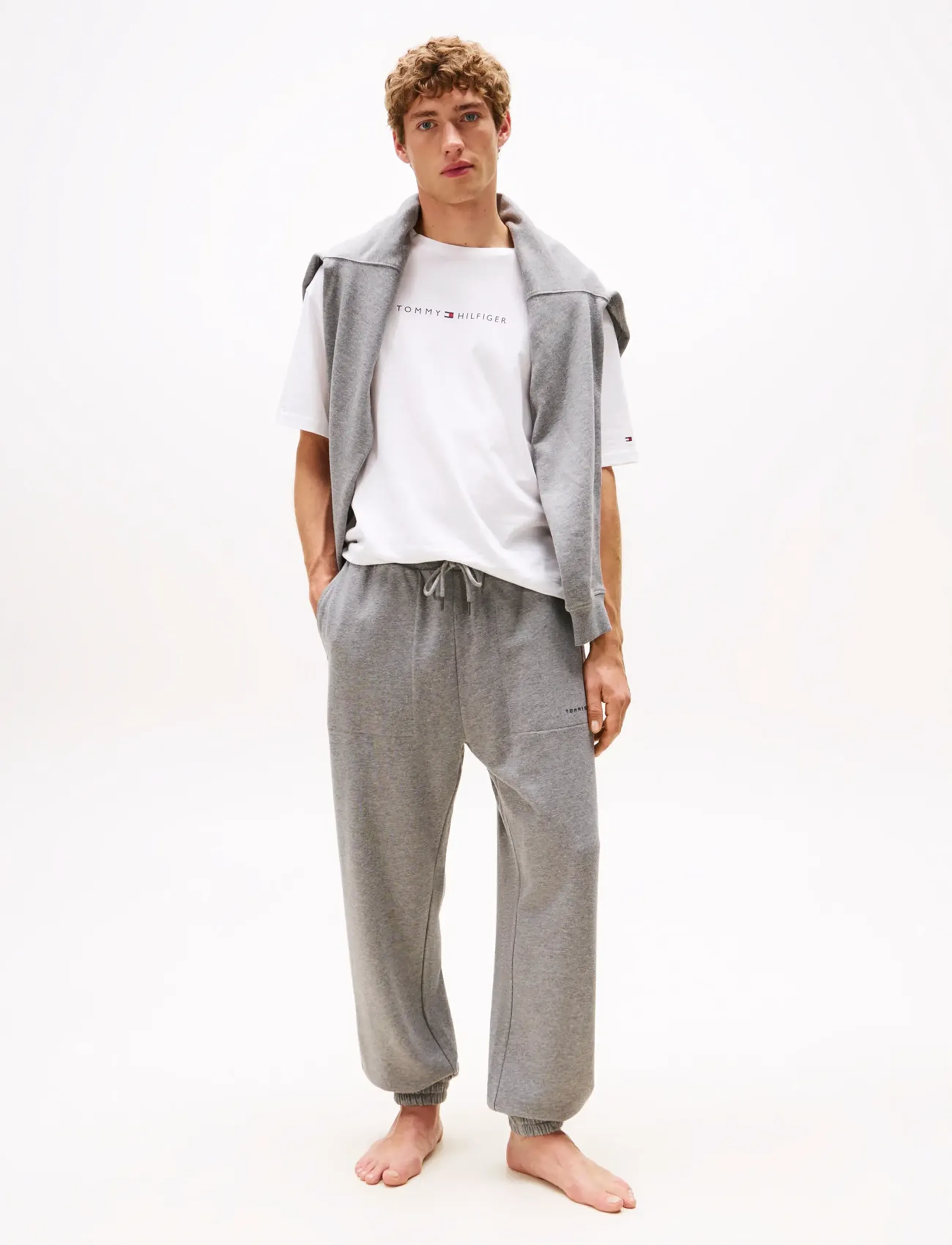 Tommy Hilfiger TRACK PANT - Tommy Hilfiger - MEDIUM GREY HEATHER / grey