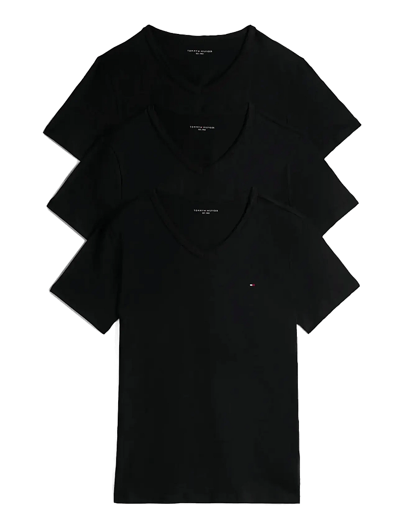 Tommy Hilfiger - 3P SS V-NECK TEE - nattrøjer - black/black/black - 1