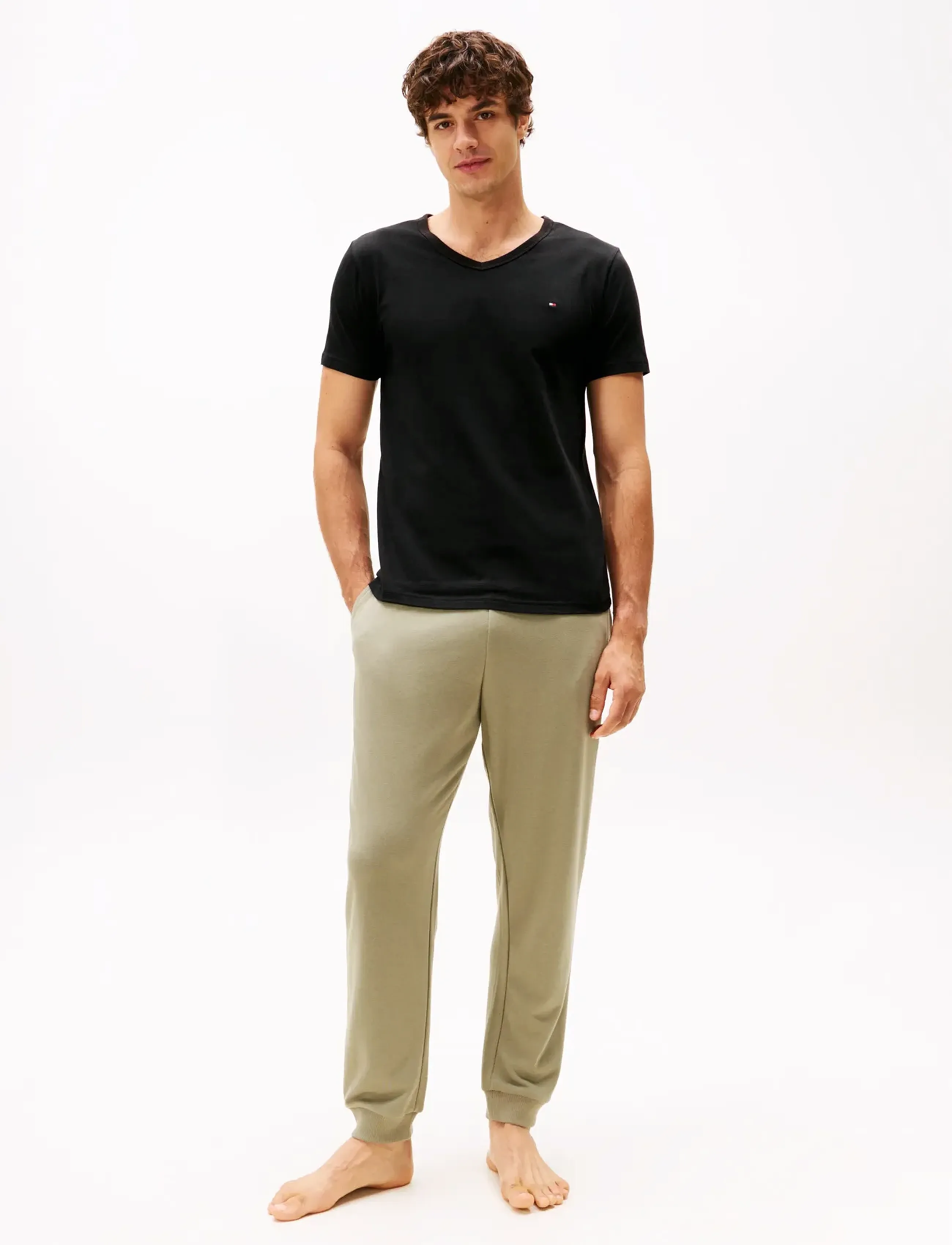 Tommy Hilfiger 3P SS V-NECK TEE - Tommy Hilfiger - BLACK/BLACK/BLACK / black
