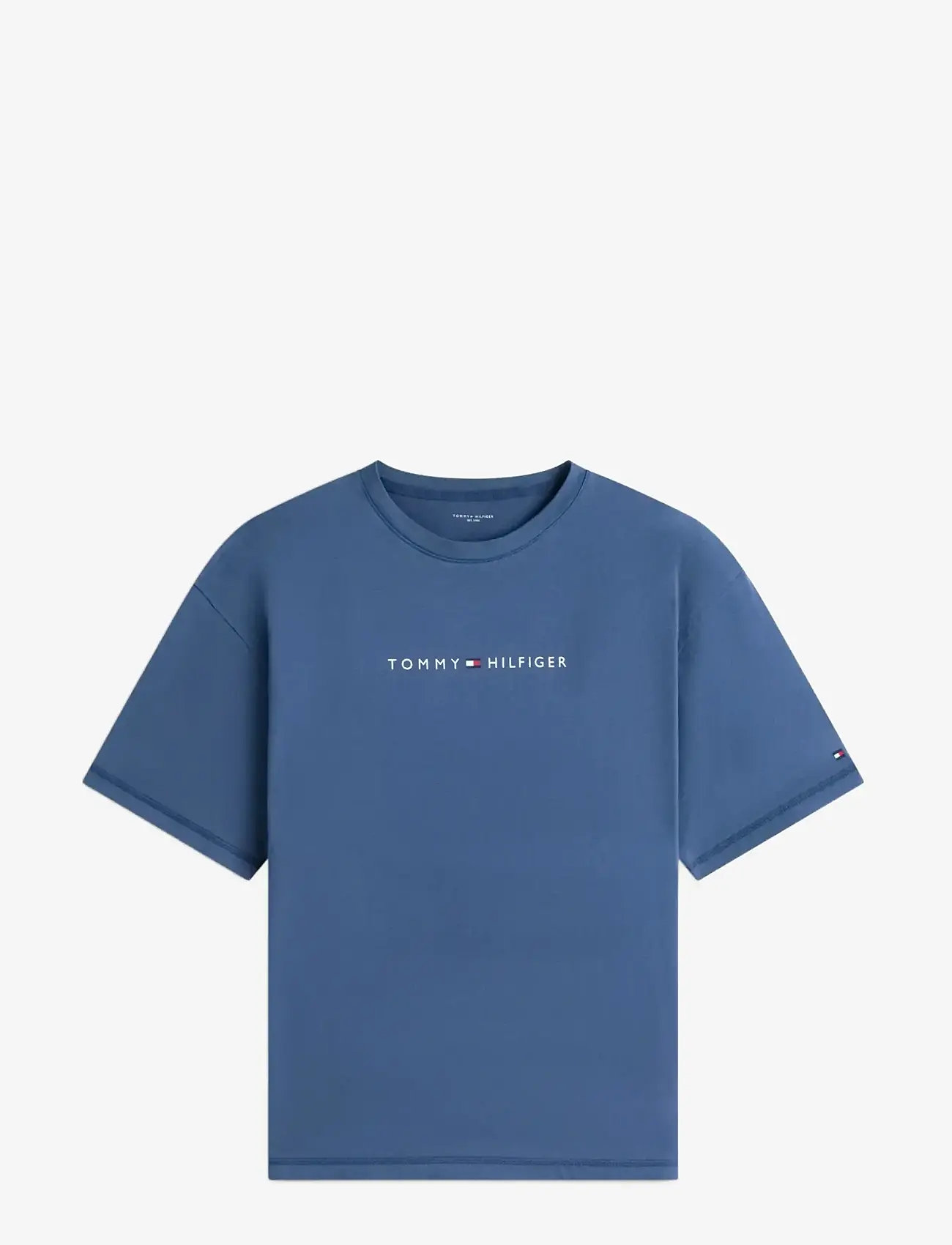 Tommy Hilfiger - SS LOGO TEE - kortærmede t-shirts - aegean sea - 1