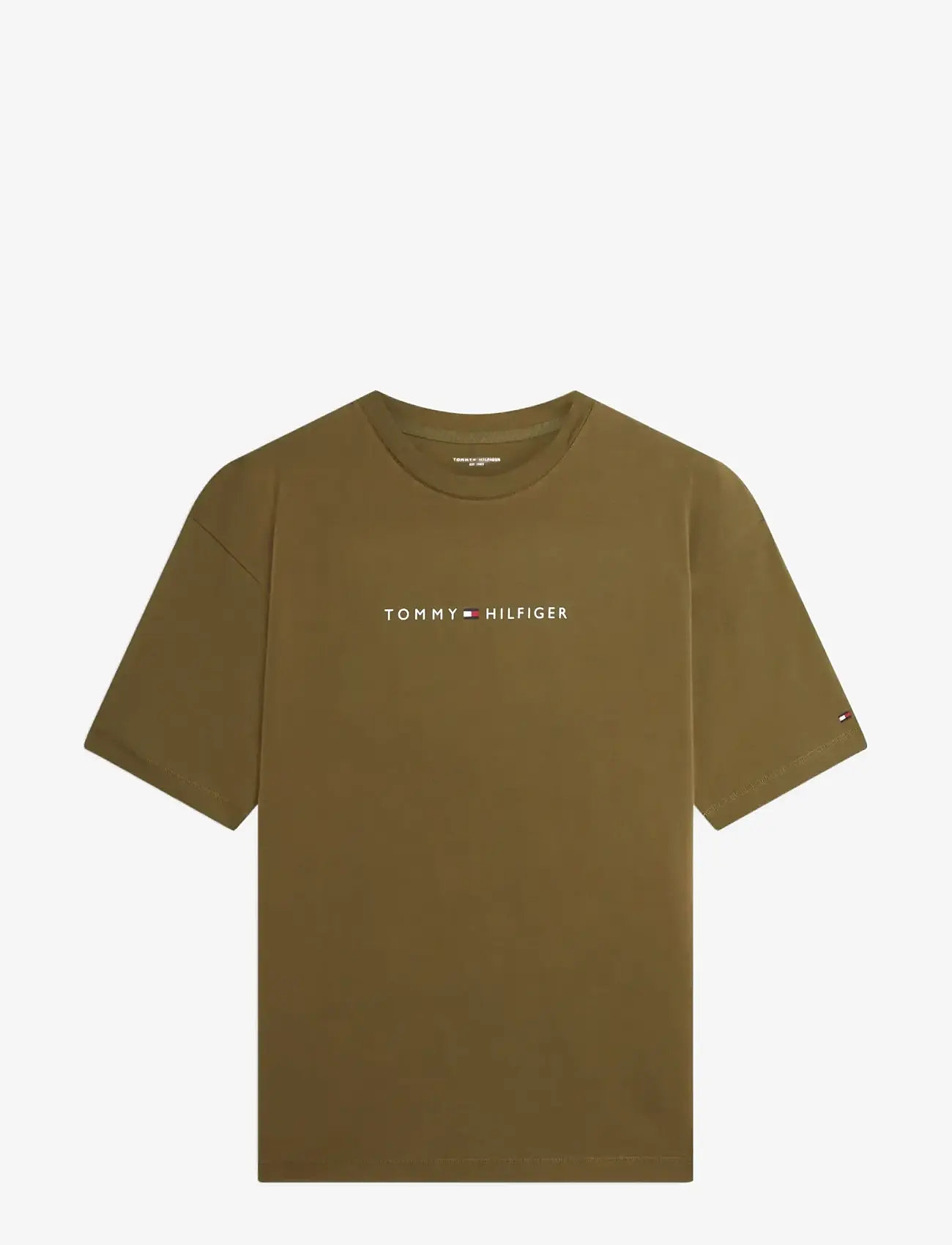 Tommy Hilfiger - SS LOGO TEE - lühikeste varrukatega t-särgid - army green - 1