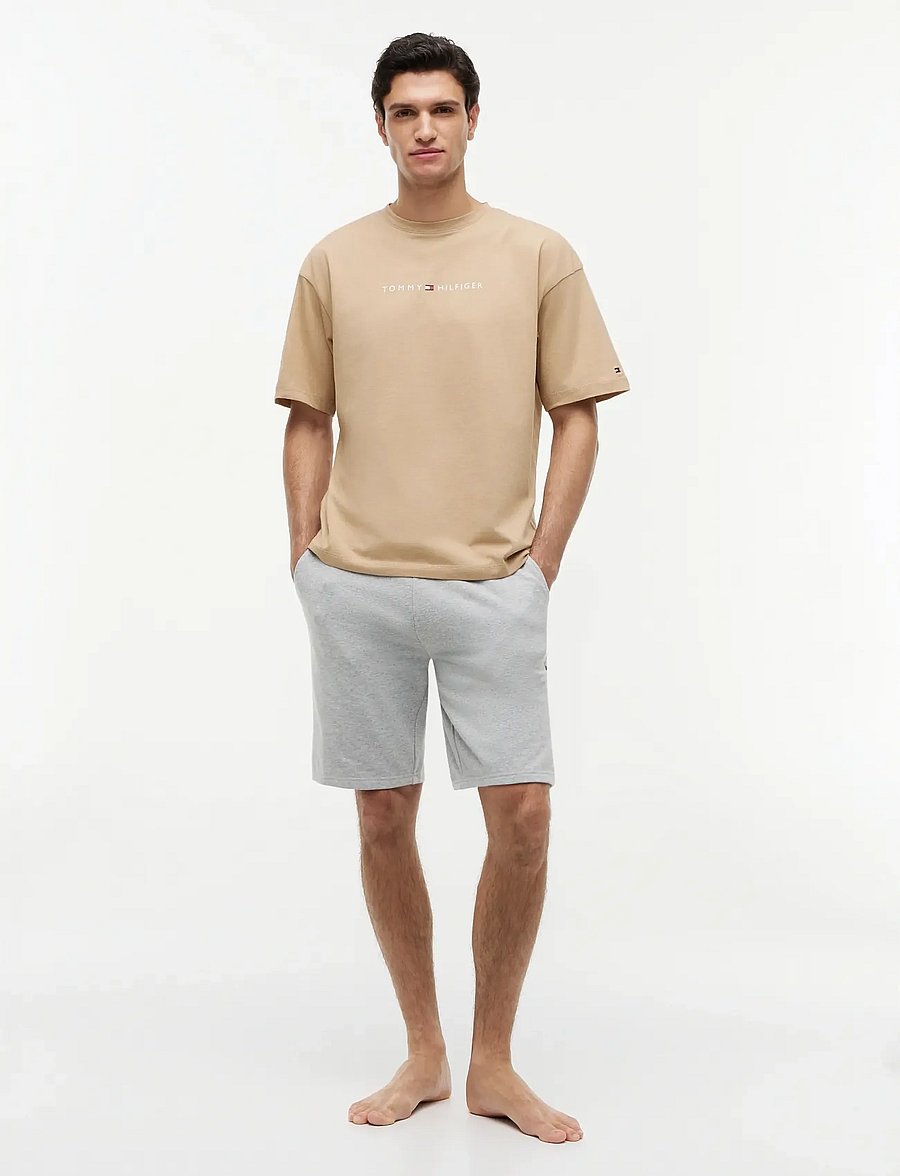 Tommy Hilfiger - SS LOGO TEE - lühikeste varrukatega t-särgid - desert - 4
