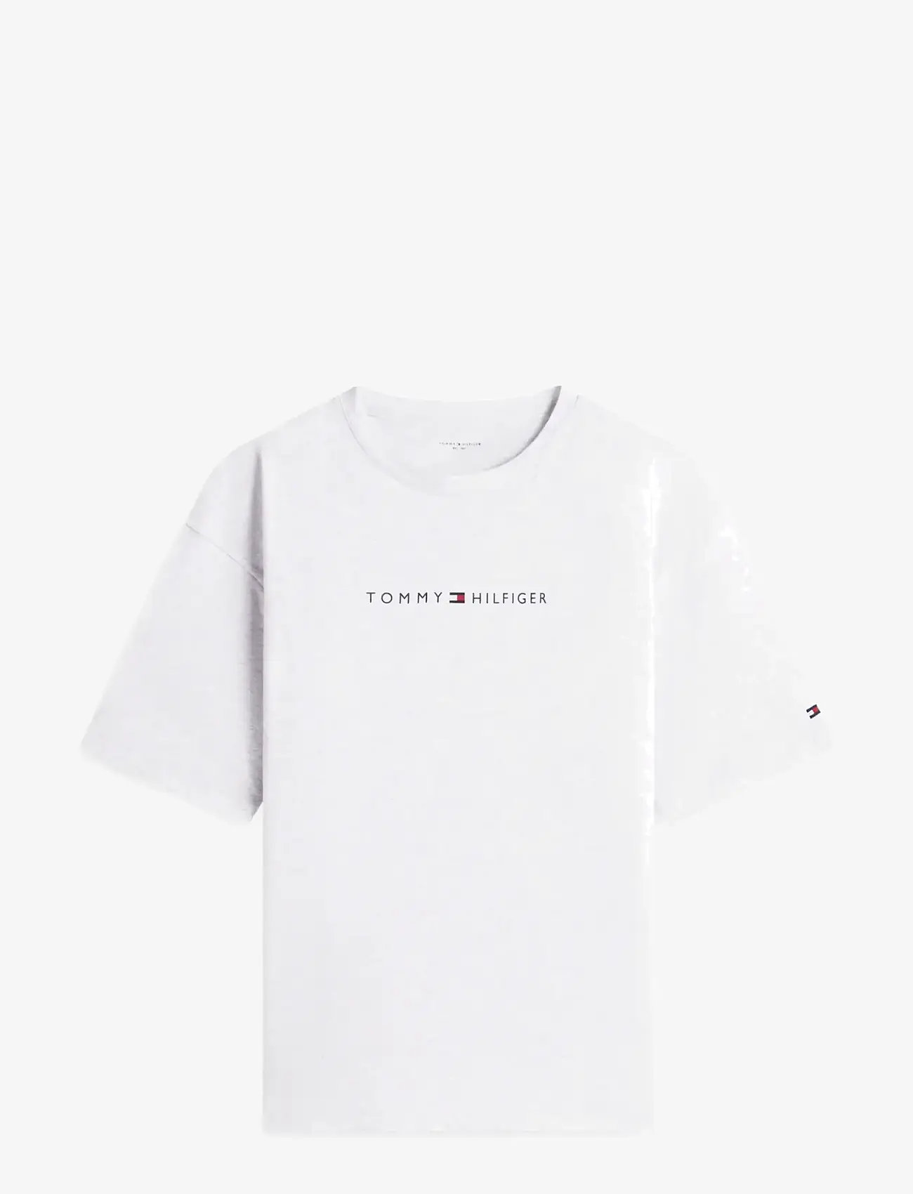 Tommy Hilfiger - SS LOGO TEE - kortærmede t-shirts - ice grey heather - 1