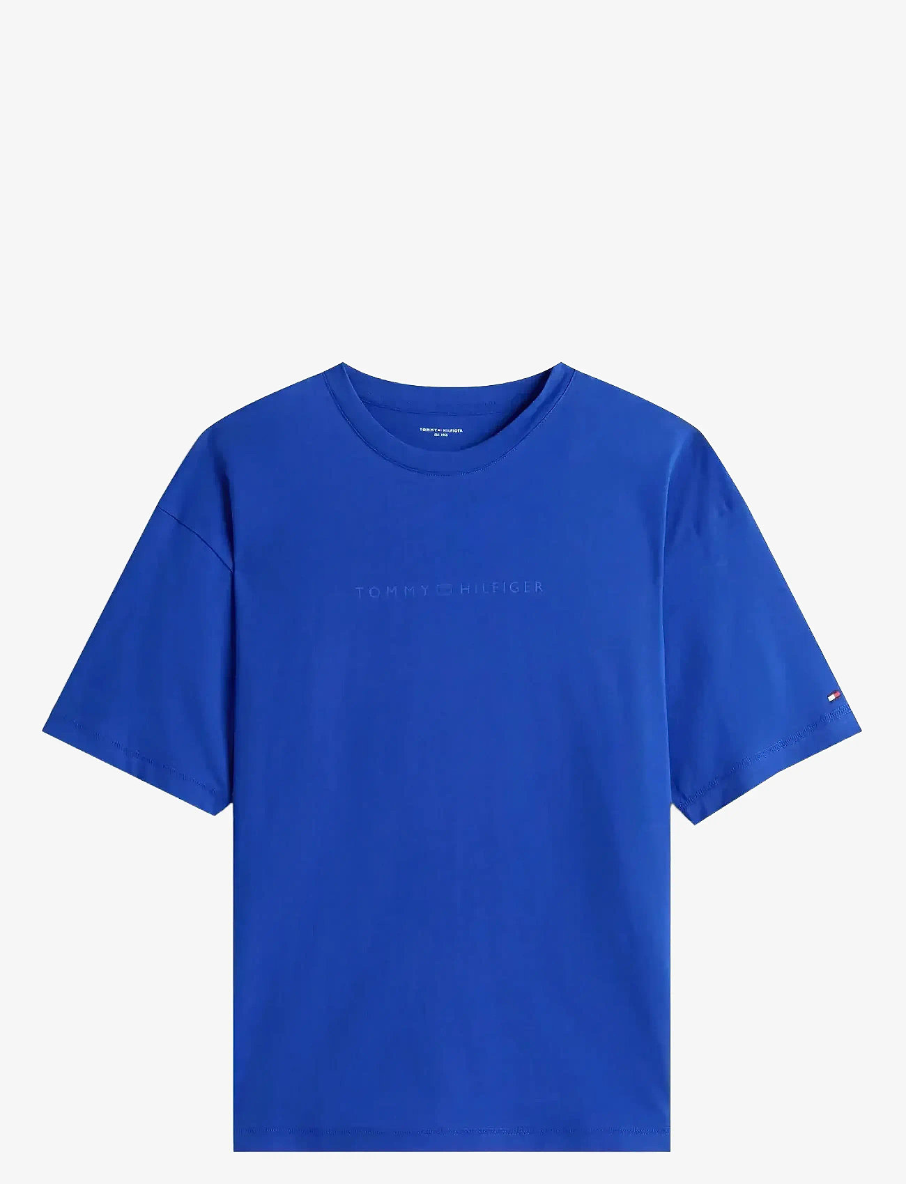 Tommy Hilfiger - SS LOGO TEE - kortärmade t-shirts - wedge blue - 1