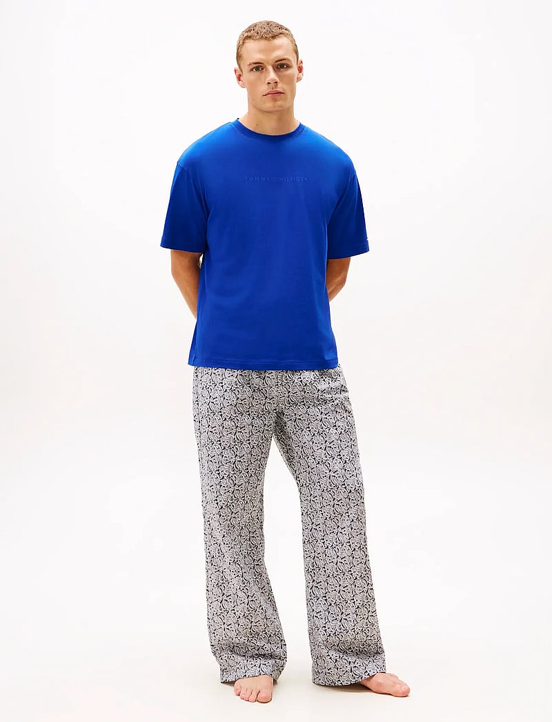 Tommy Hilfiger - SS LOGO TEE - kortärmade t-shirts - wedge blue - 2