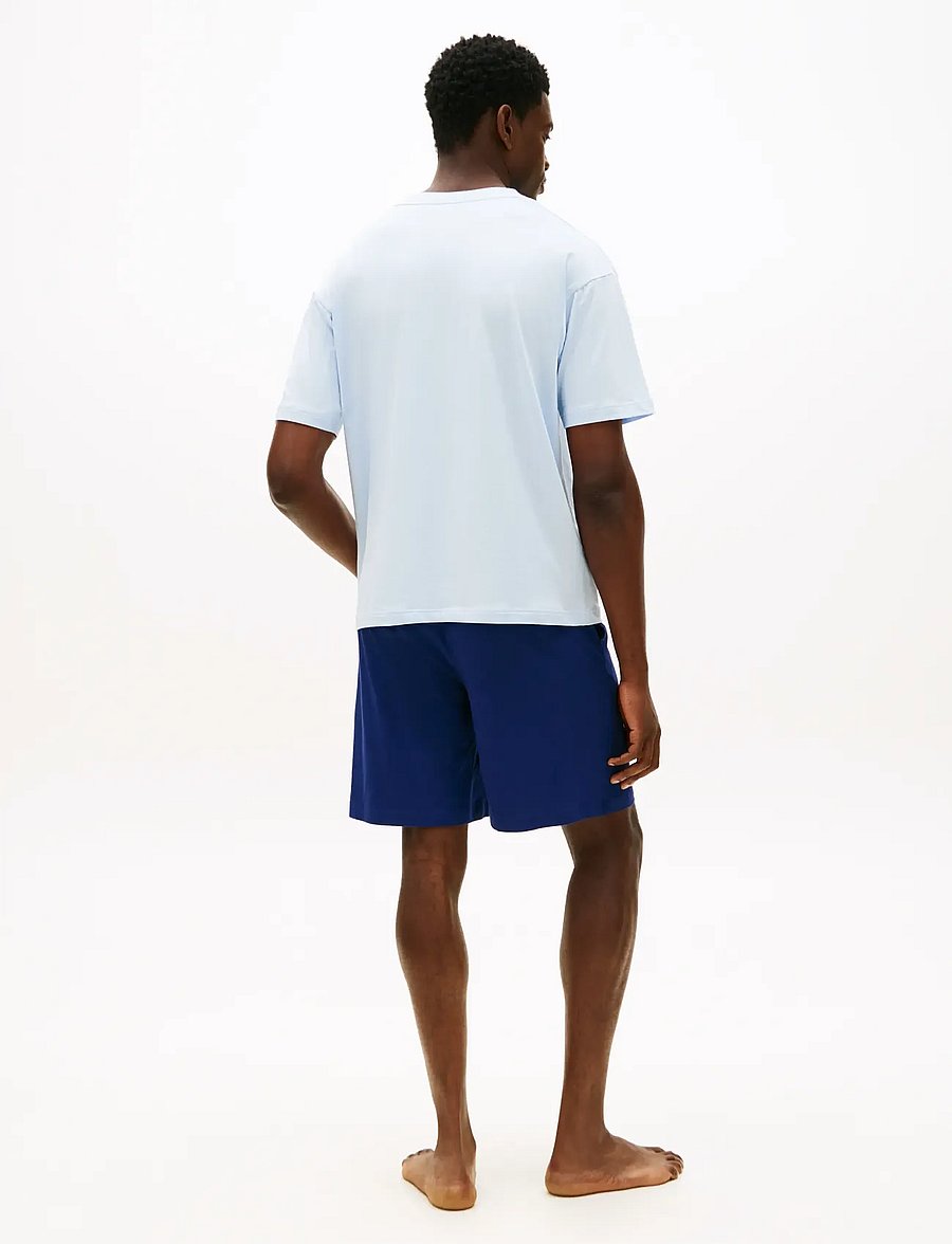 Tommy Hilfiger - SS JERSEY PJ SET - nattøj sæt - breezy blue preppy navy - 5