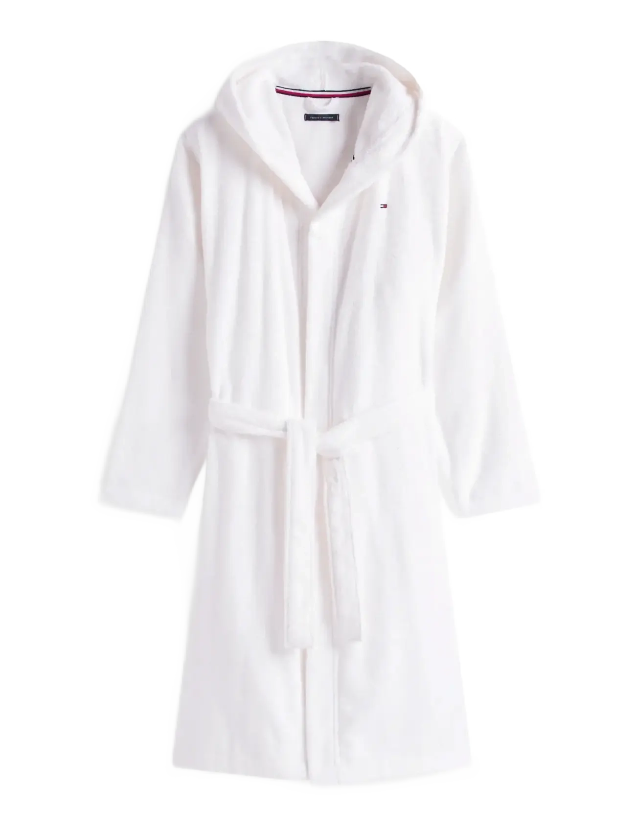 Tommy Hilfiger HOODED TOWELLING ROBE - Uus - TH OPTIC WHITE / white